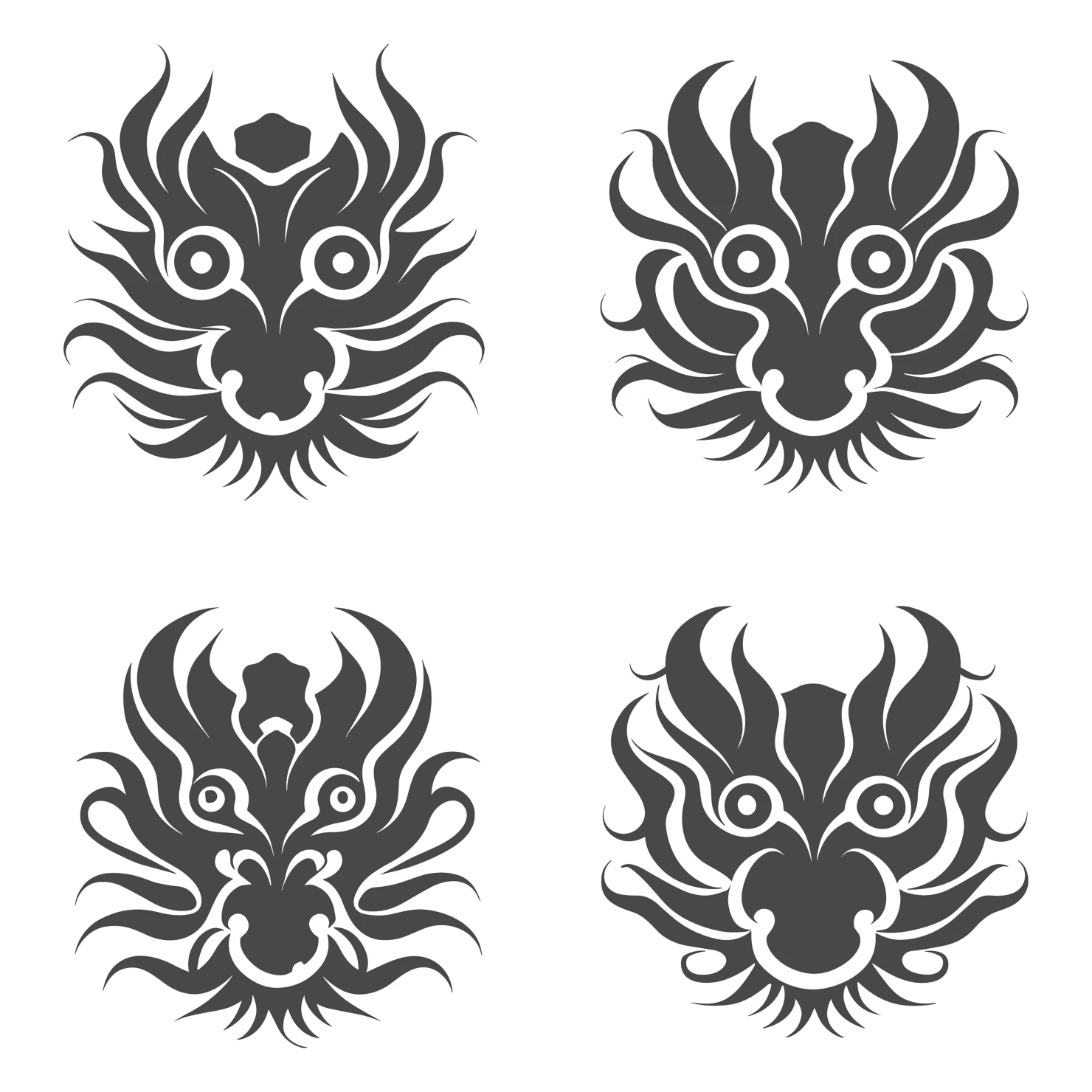 Dragon customizable icon set design #35967