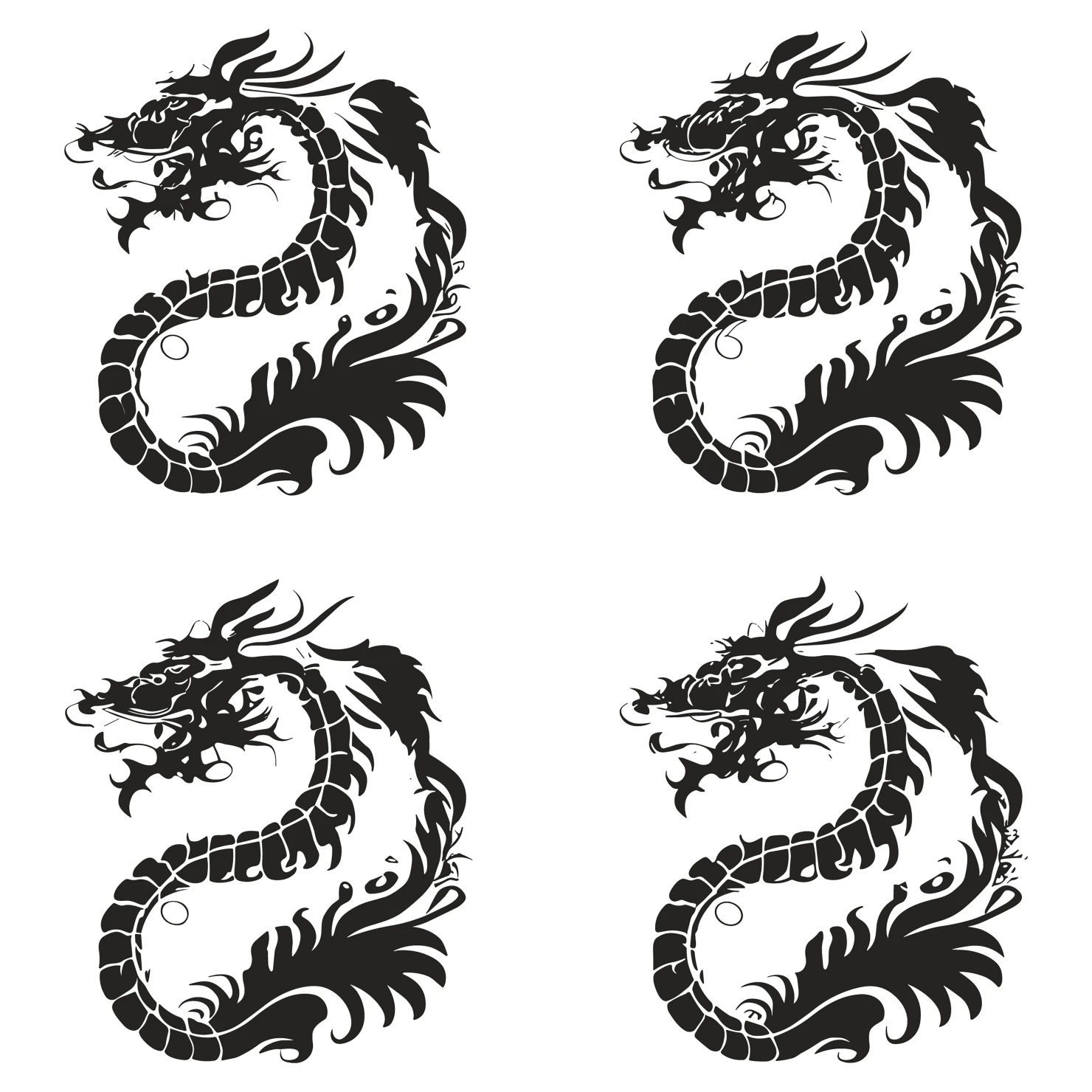 Dragon customizable icon set design #35968