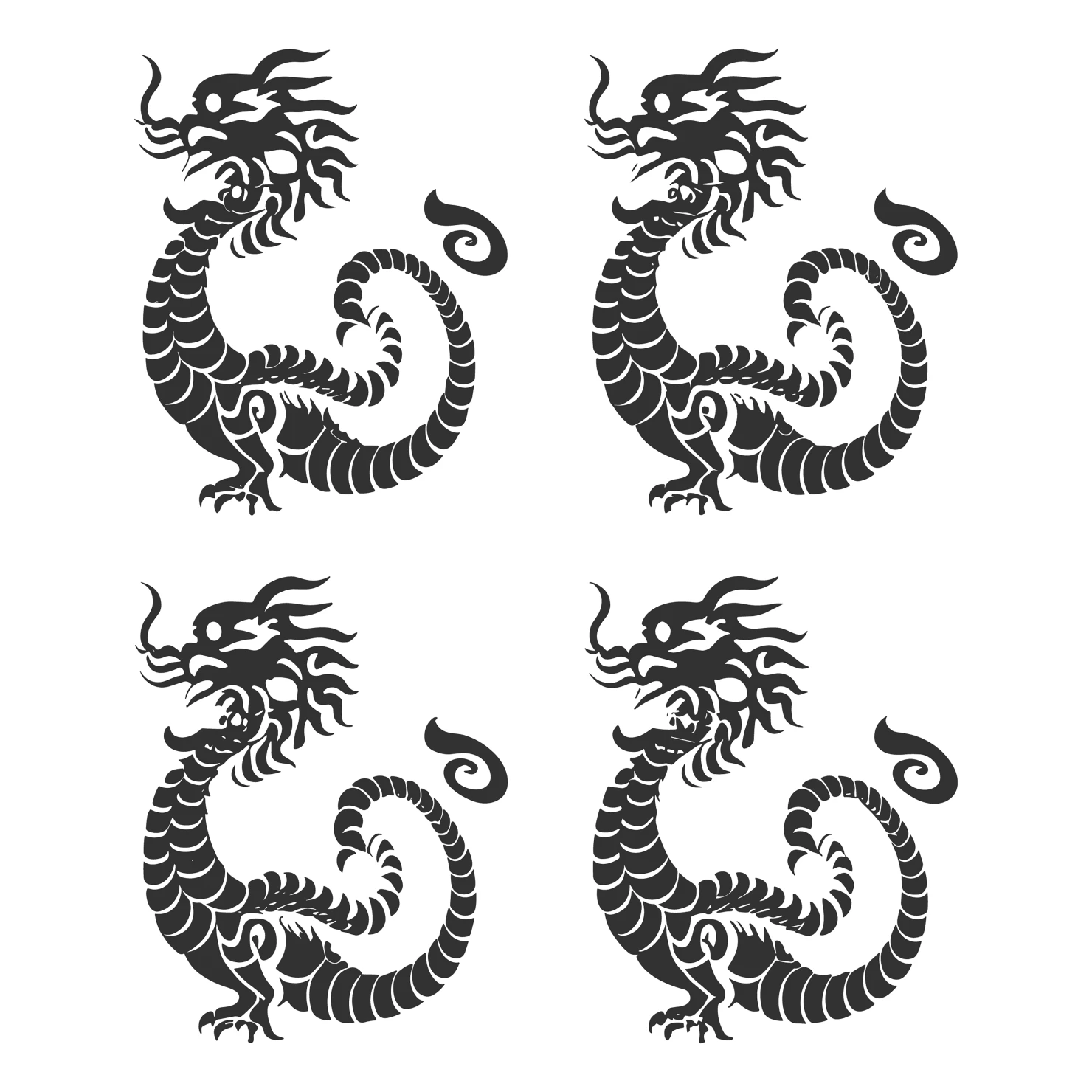 Dragon customizable icon set design #35970