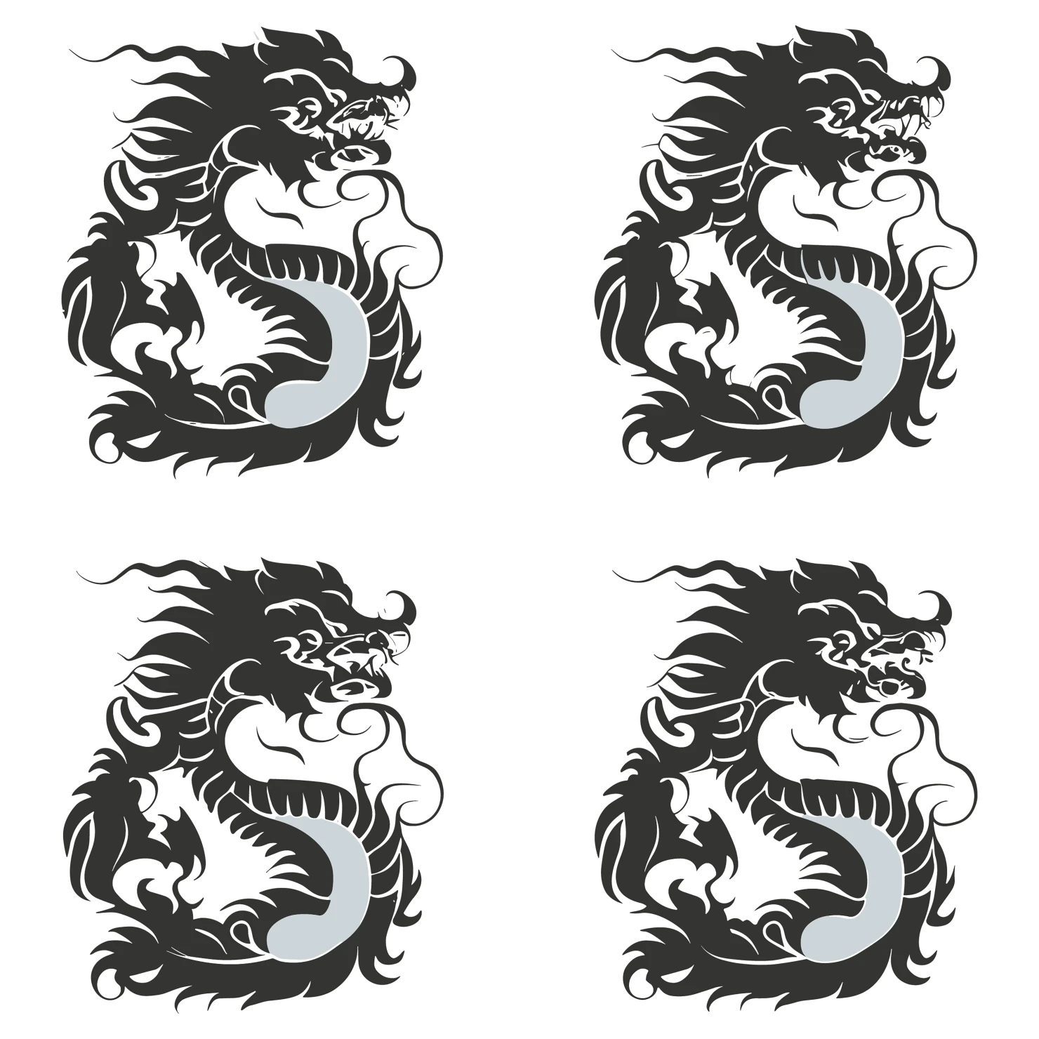 Dragon customizable icon set design #35971