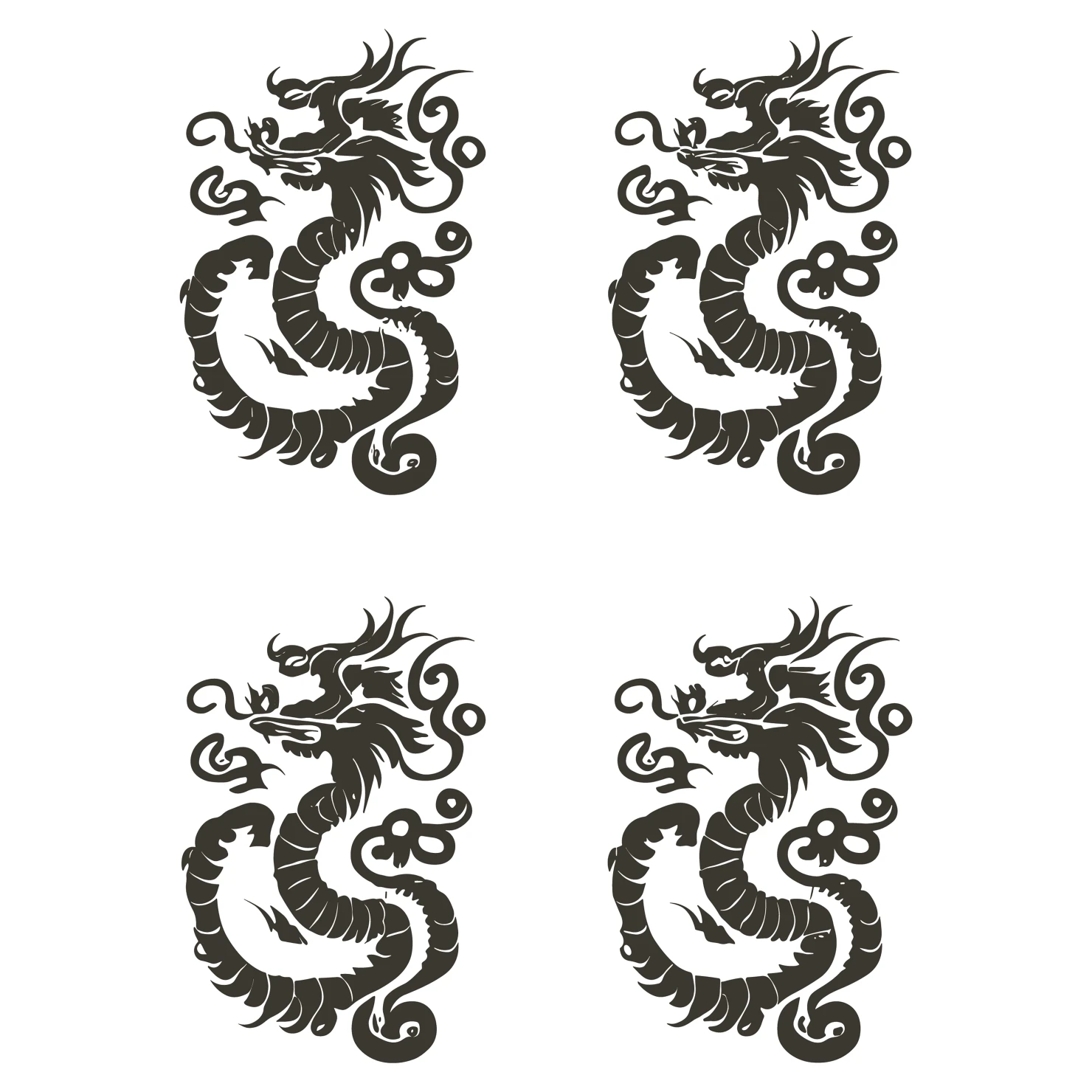 Dragon customizable icon set design #35972