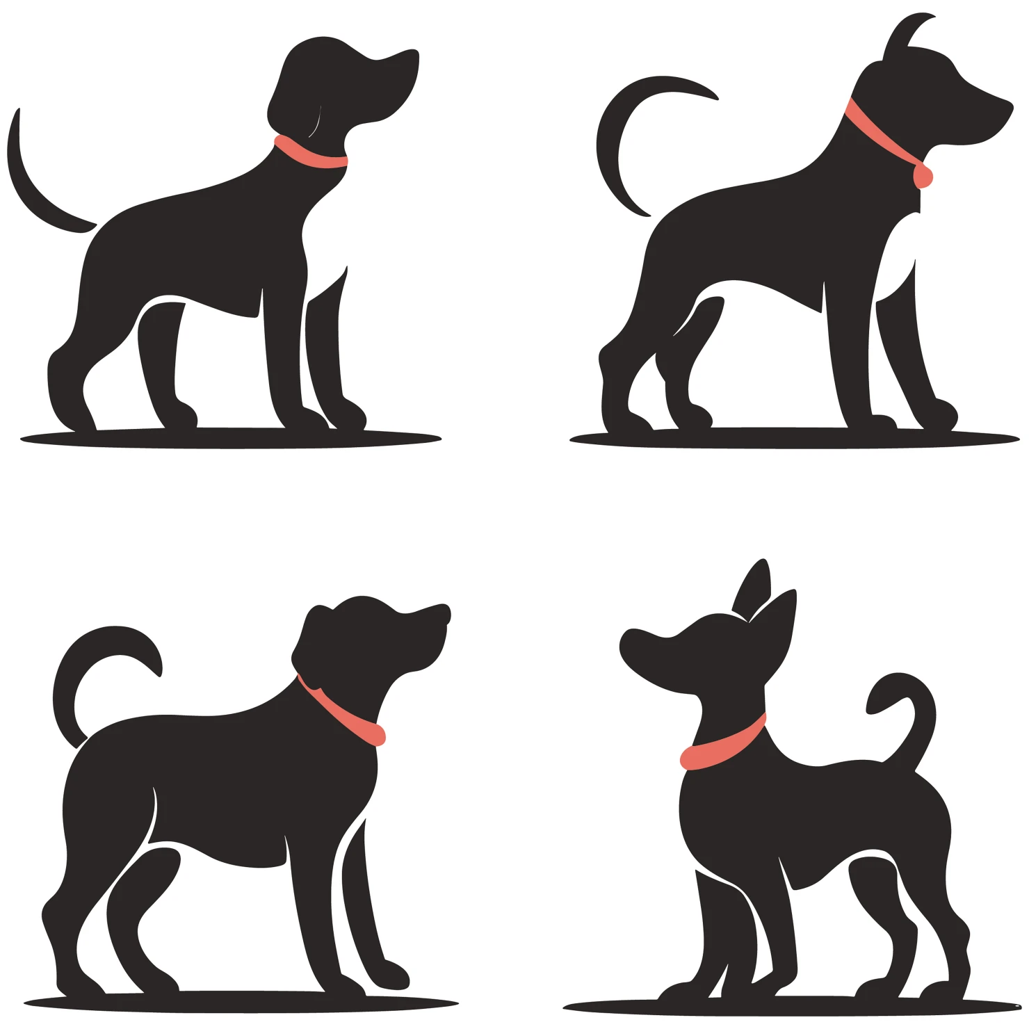 Dog customizable icon set design #35974