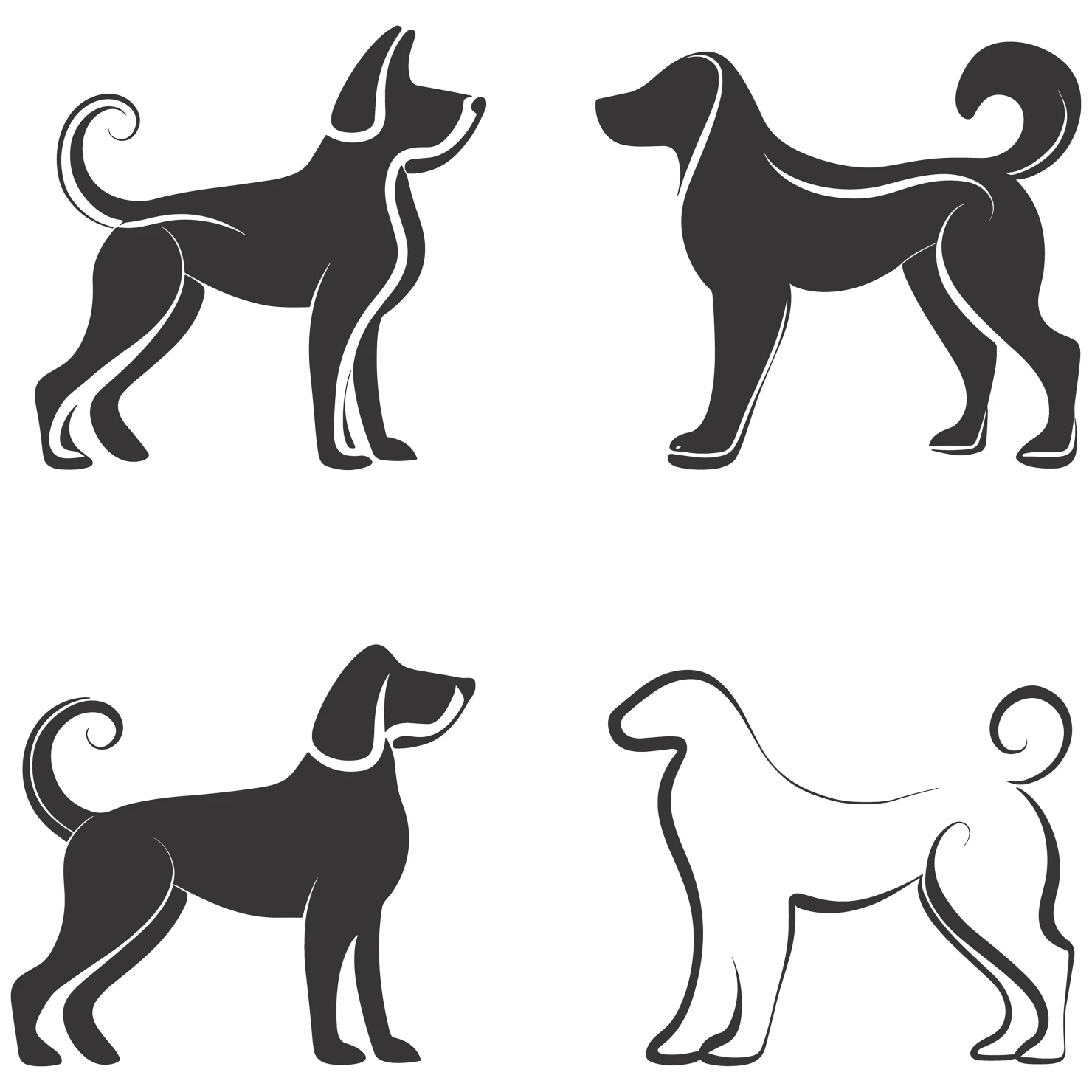 Dog customizable icon set design #35983