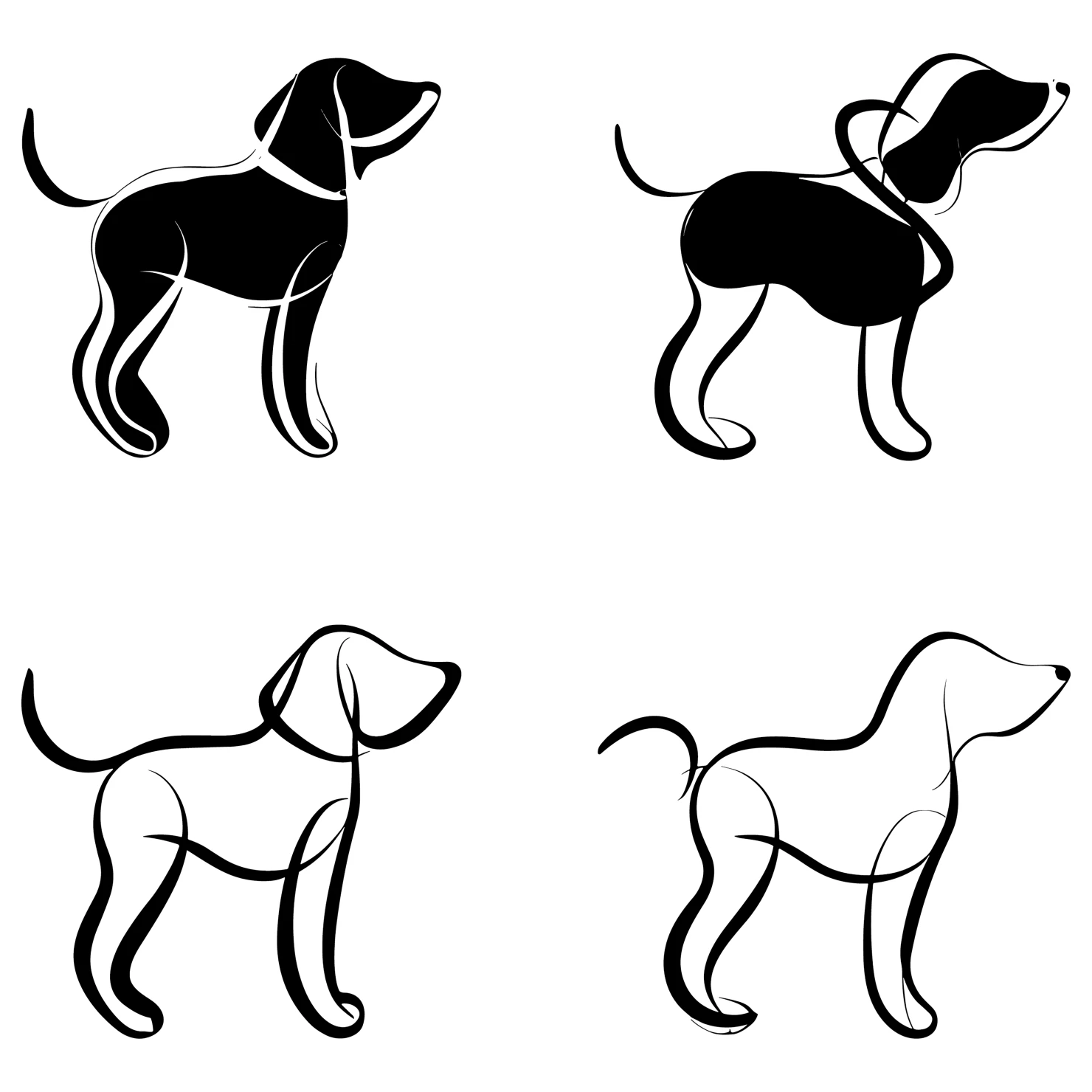 Dog customizable icon set design #35985