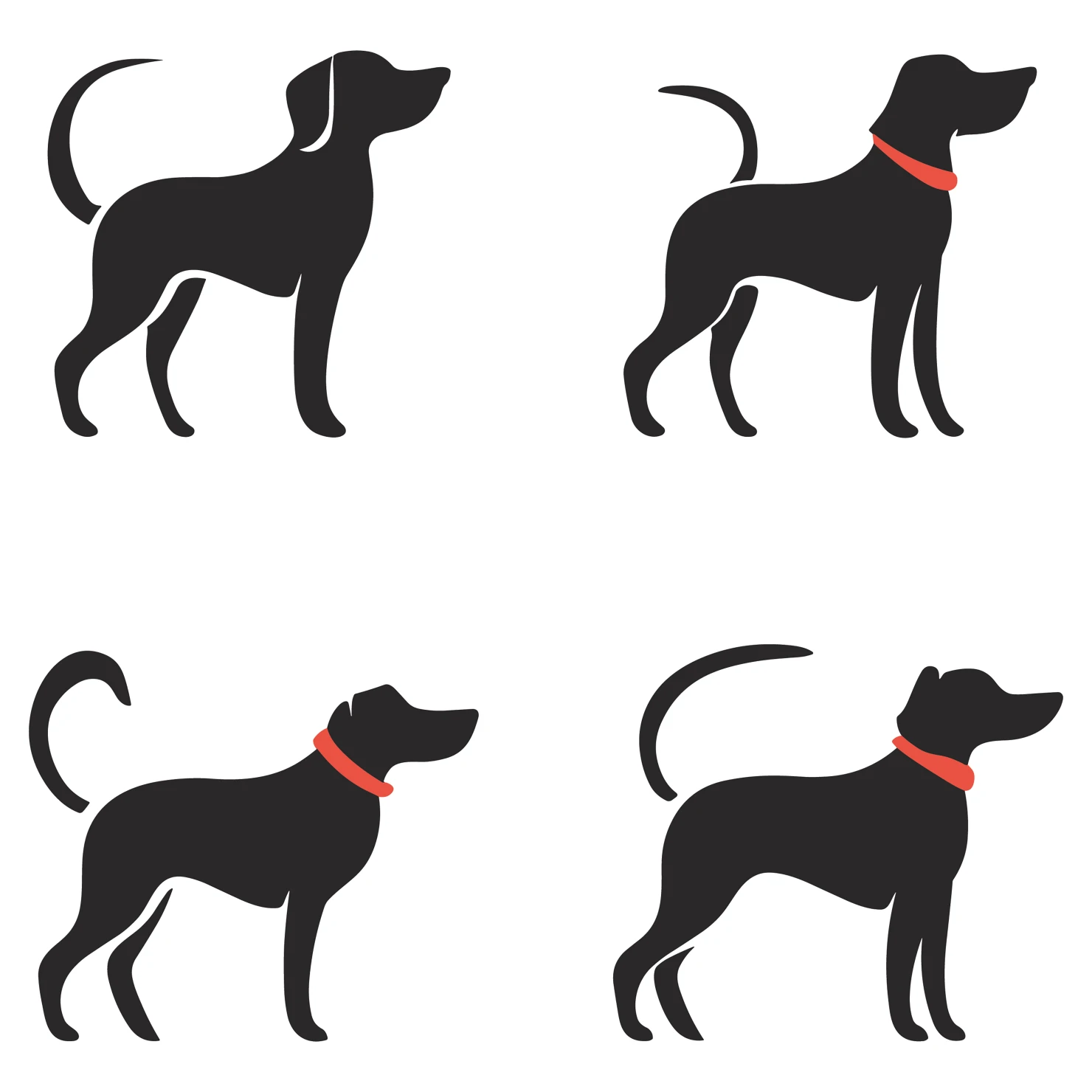 Dog customizable icon set design #35987