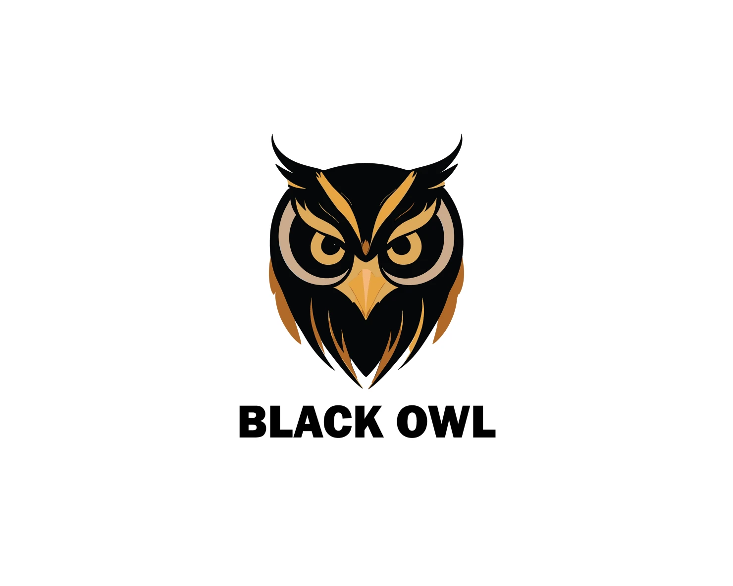 Black owl customizable logo design #36000