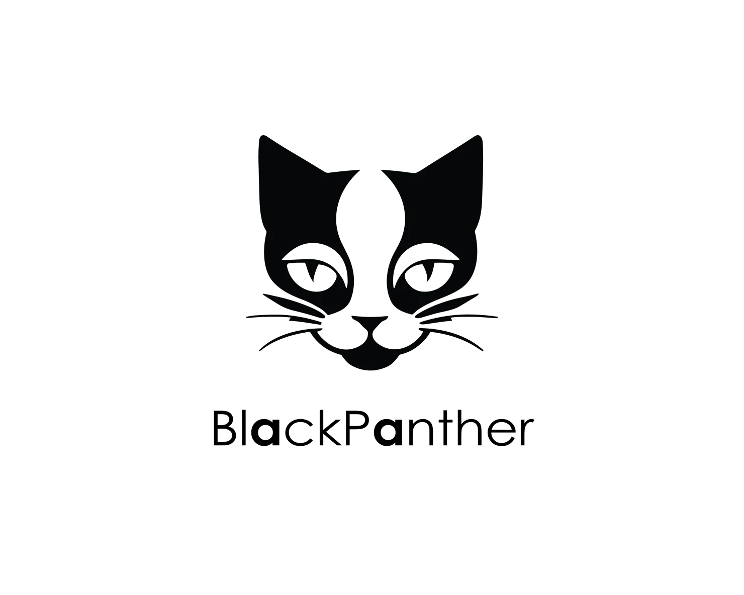 Black cat customizable logo design #36007