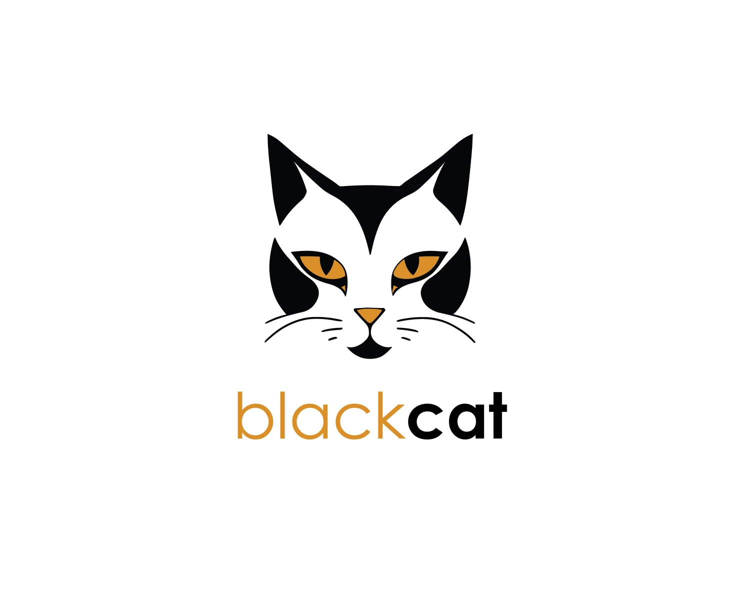Black cat customizable logo design #36008