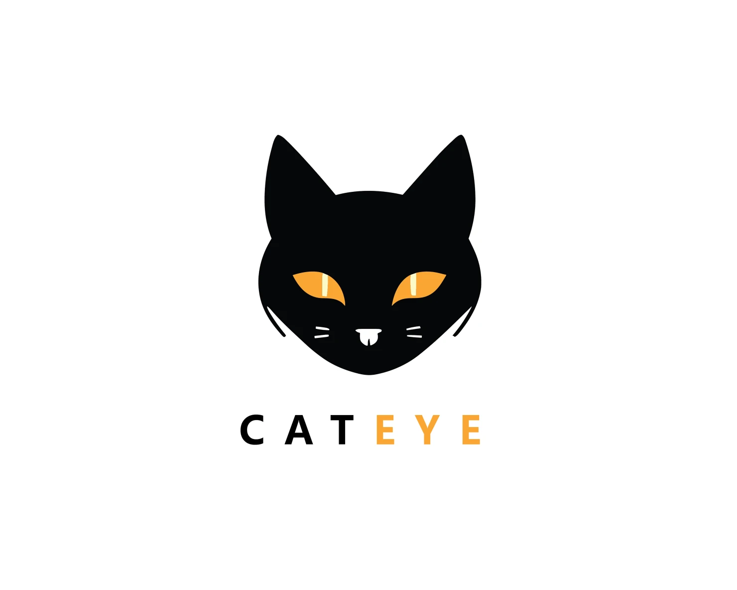 Black cat customizable logo design #36012