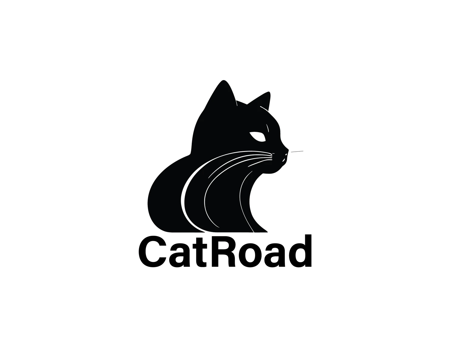 Black cat customizable logo design #36013