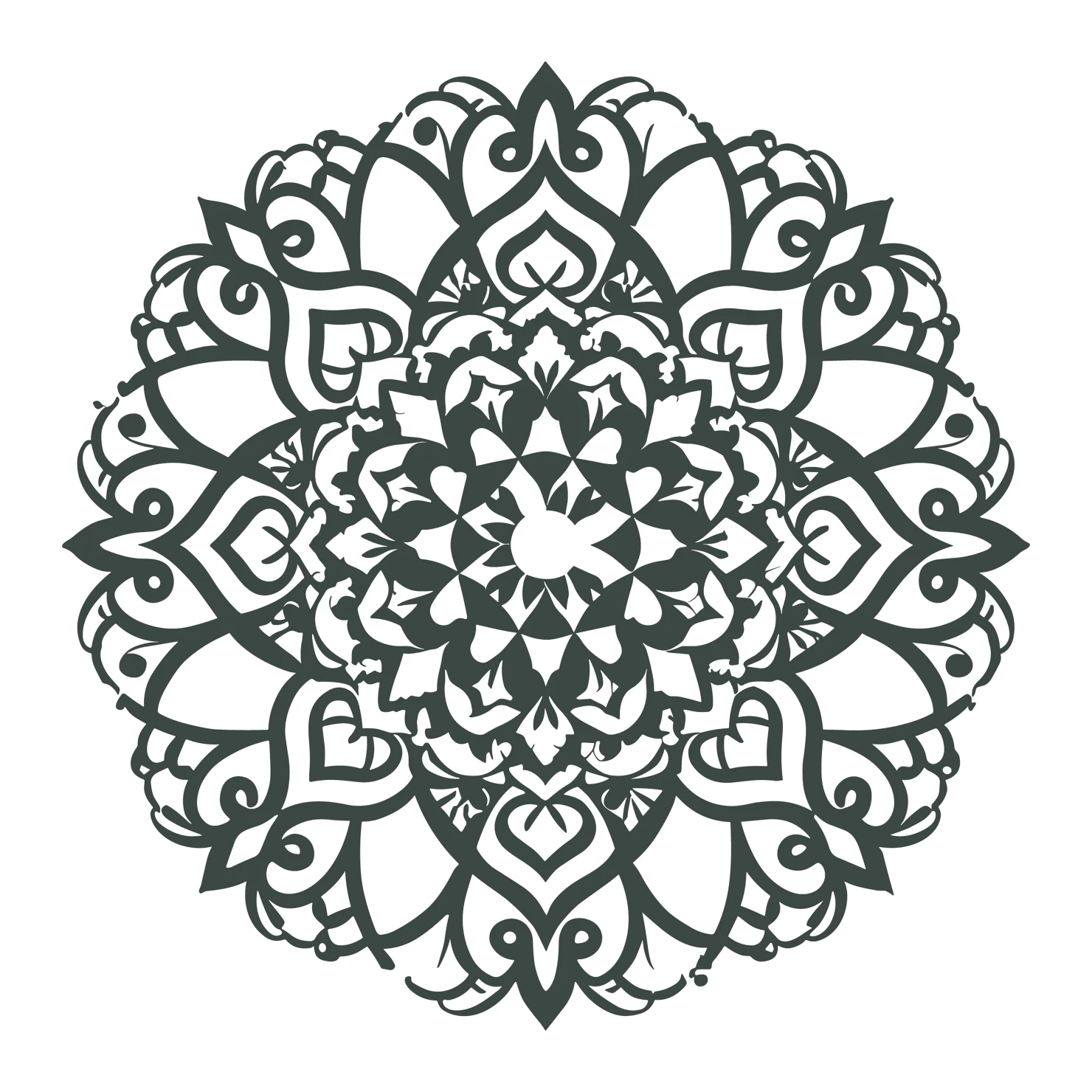 Mandala customizable icon set design #36023