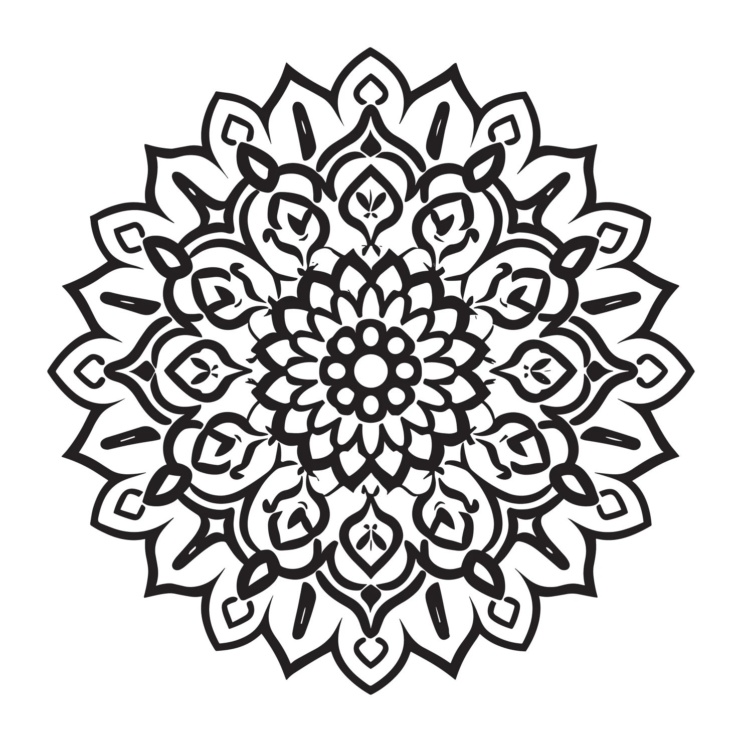 Mandala customizable icon set design #36024