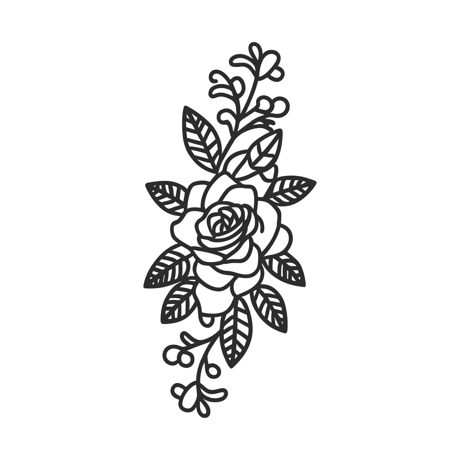Tattoo customizable icon set design #36050
