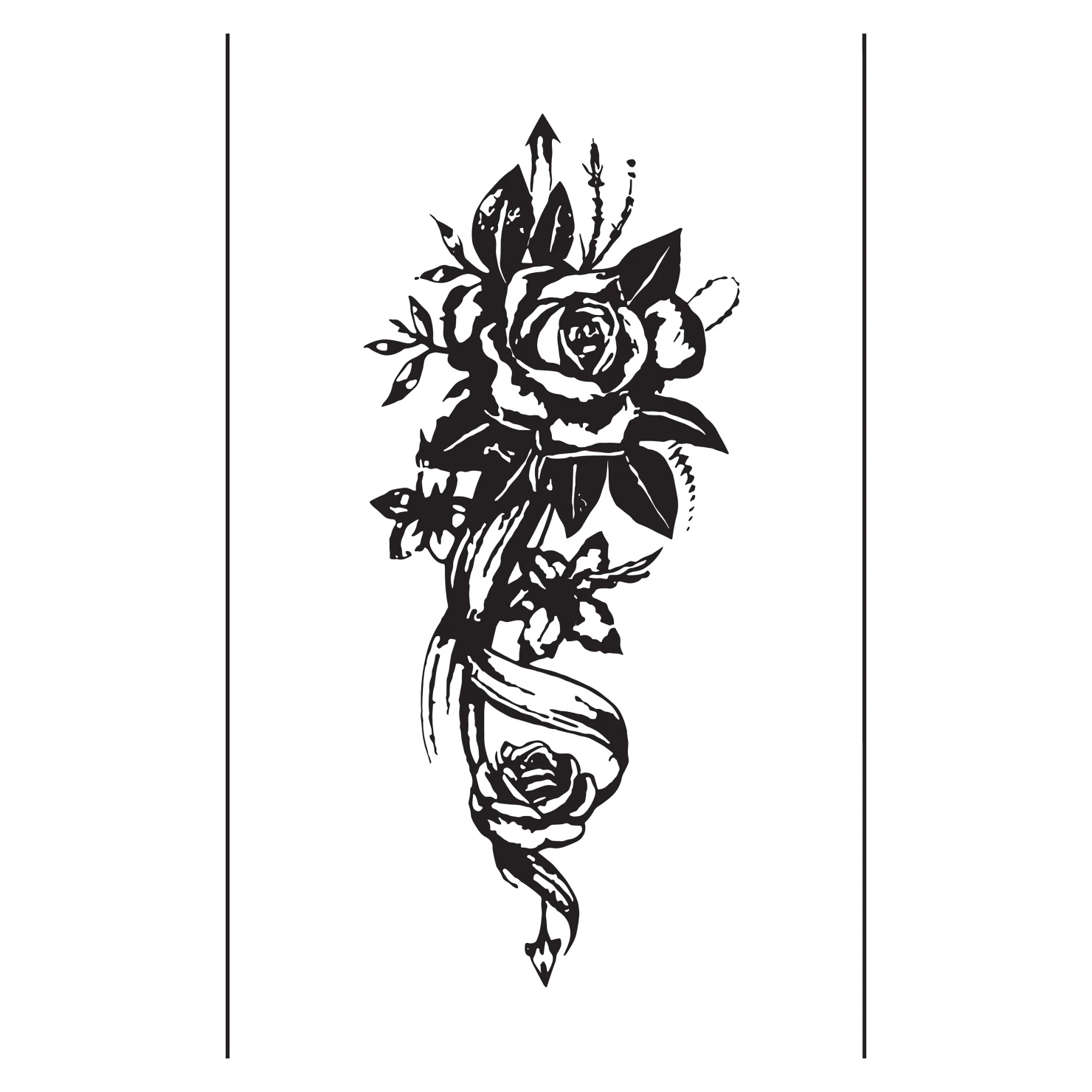 Tattoo customizable icon set design #36054