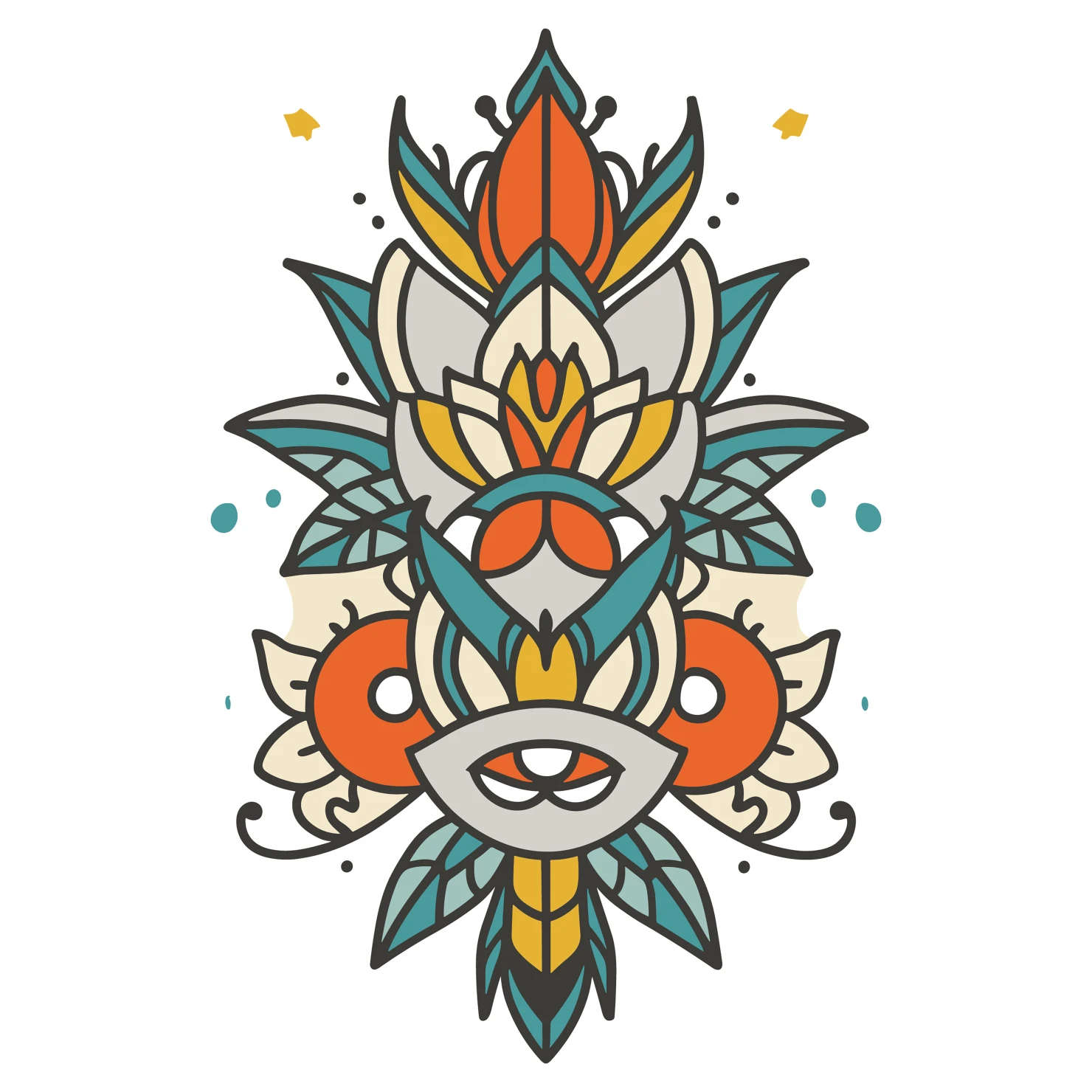 Tattoo customizable icon set design #36101