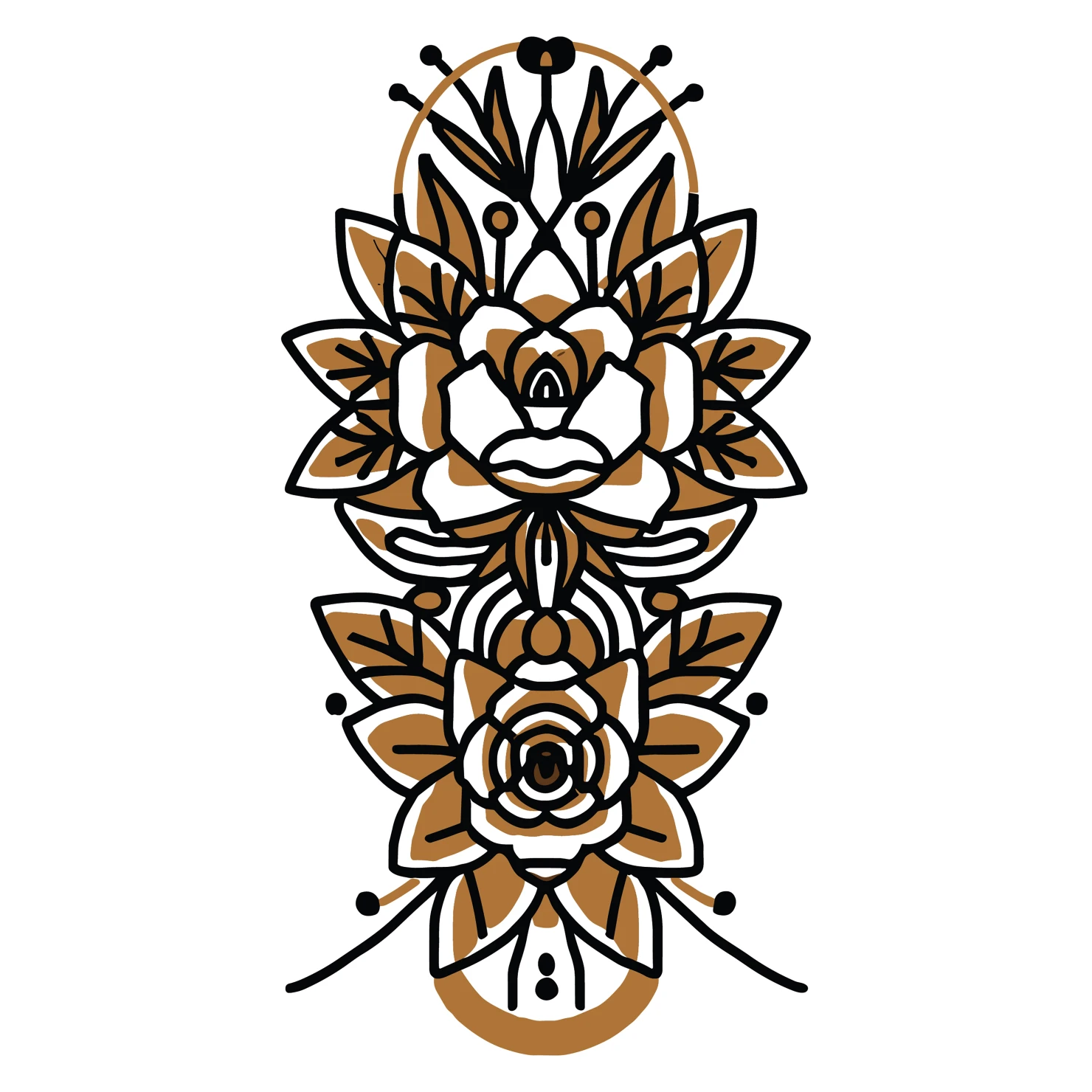 Tattoo customizable icon set design #36102