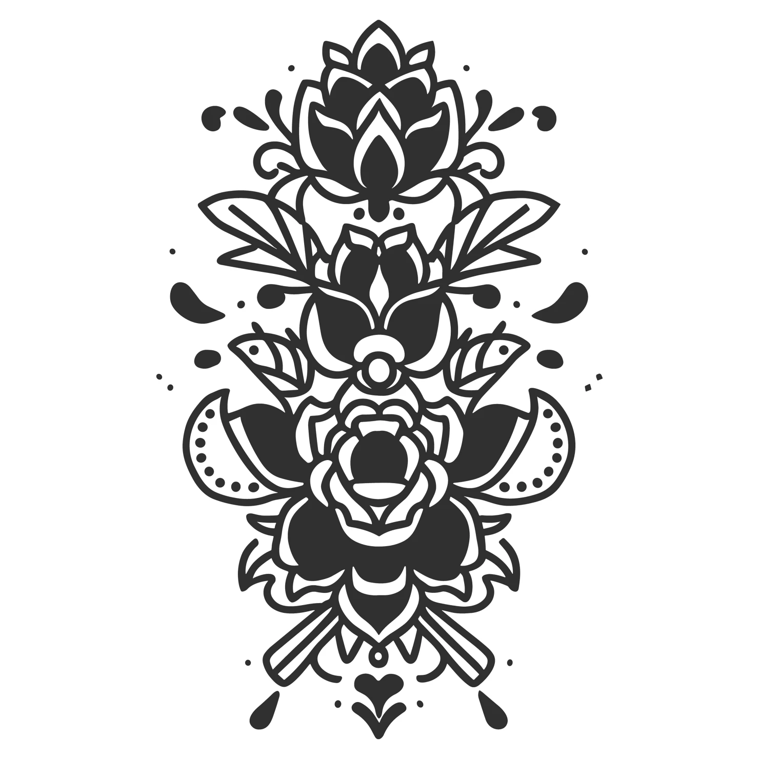 Tattoo customizable icon set design #36110