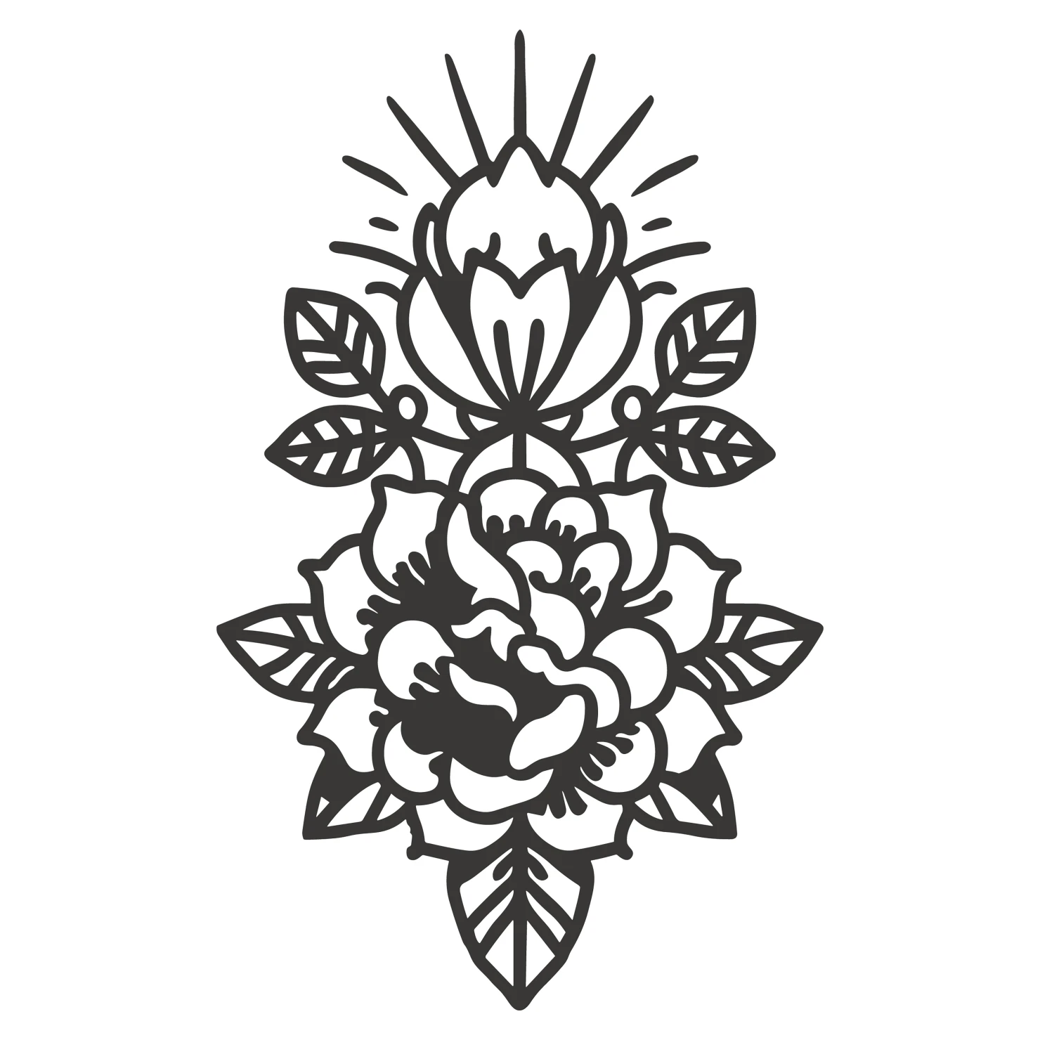 Tattoo customizable icon set design #36120