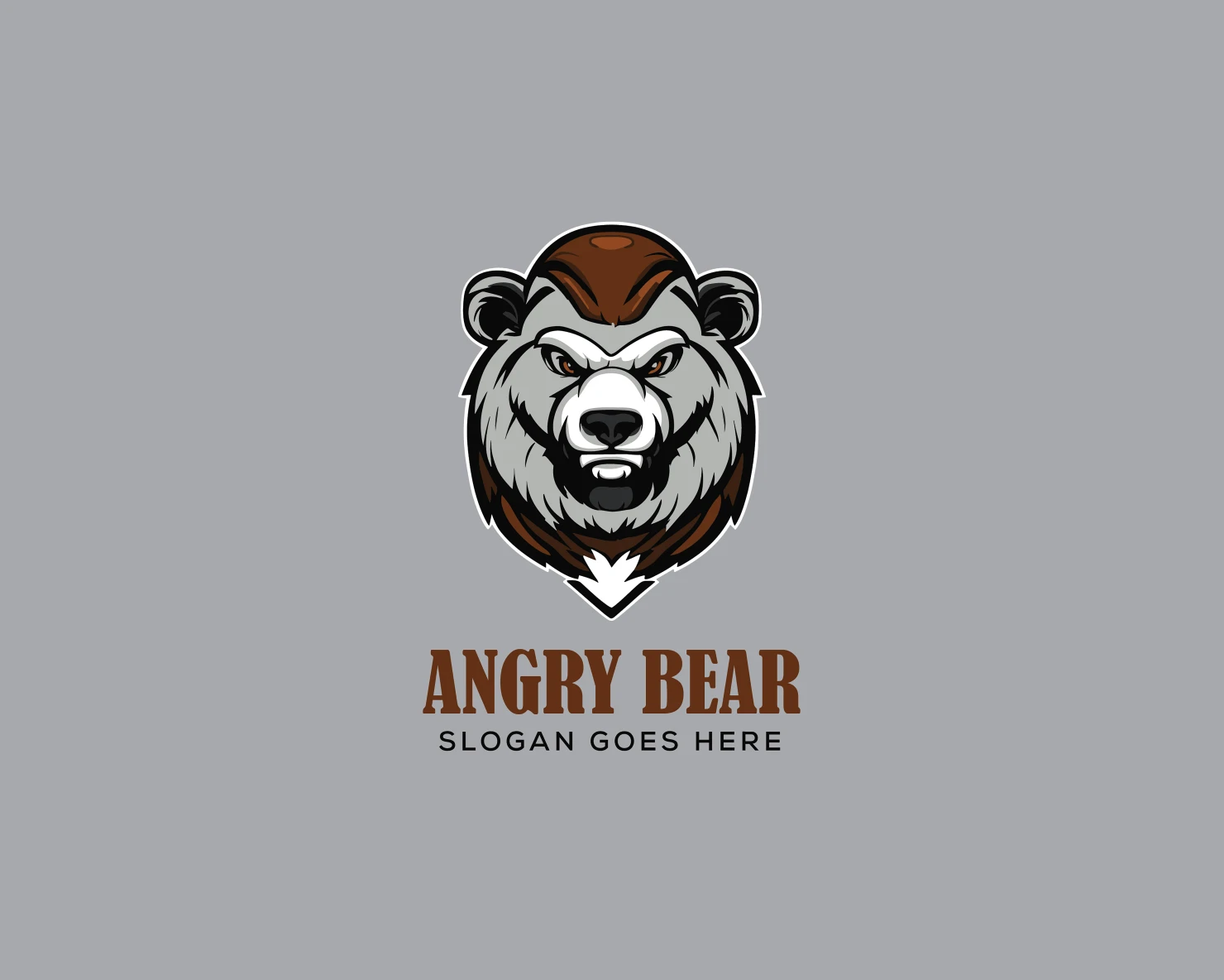 Angry bear customizable logo design #36143
