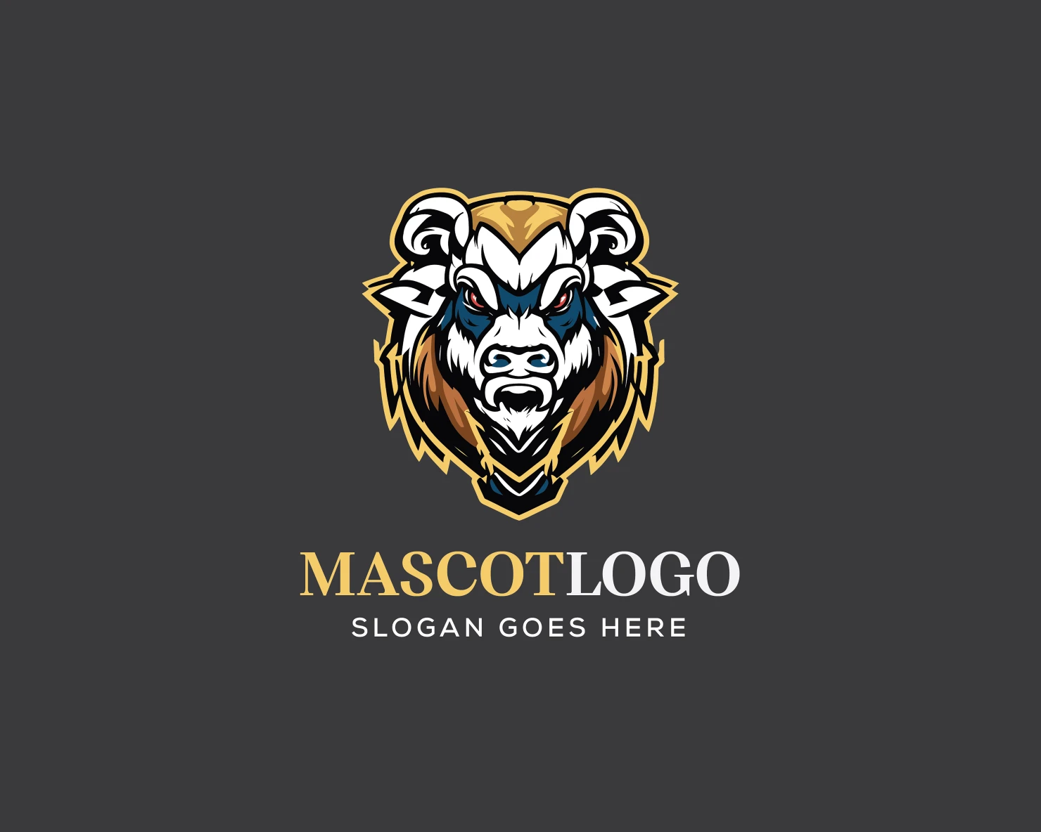 Mascot customizable logo design #36159