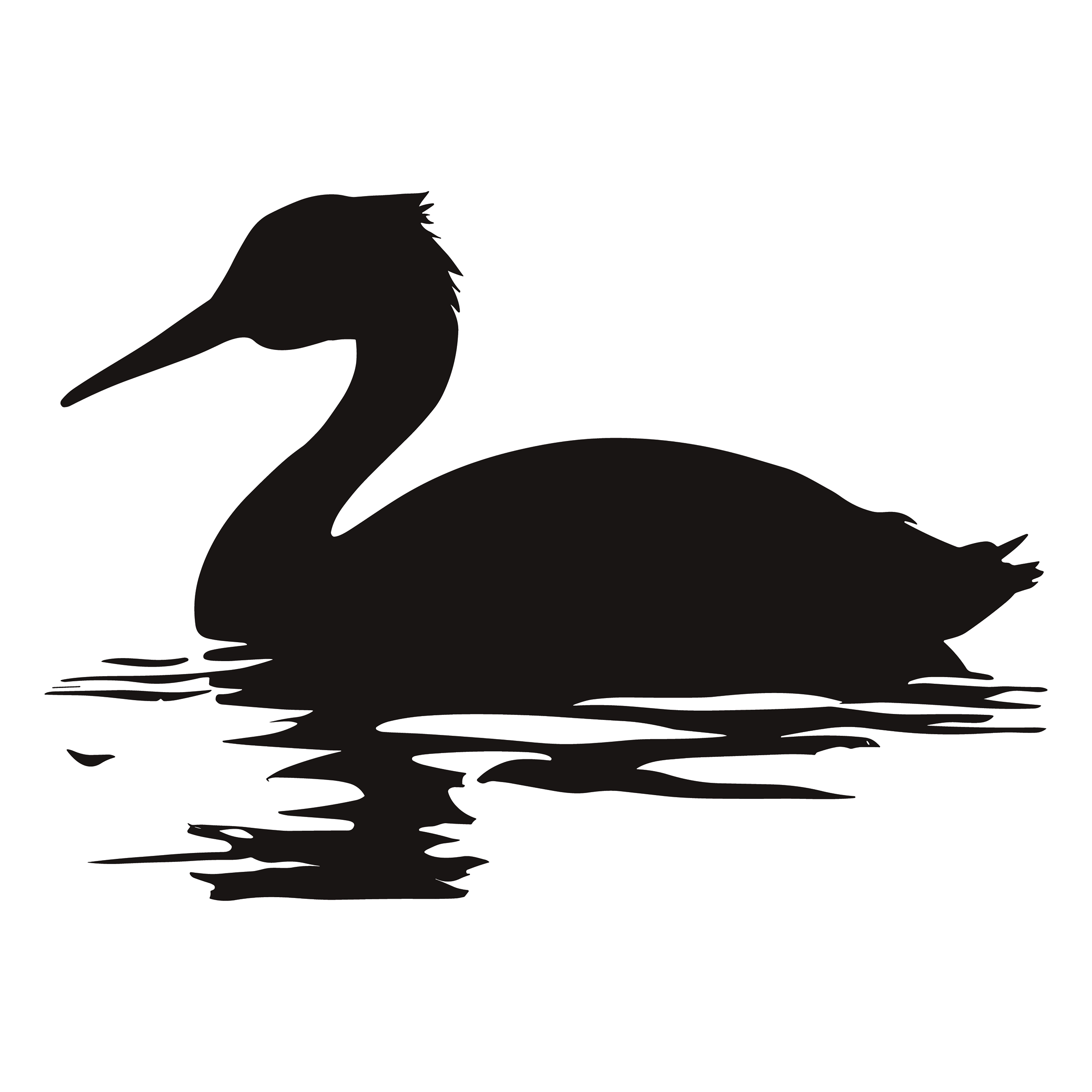 Grebe customizable silhouettes design #36602
