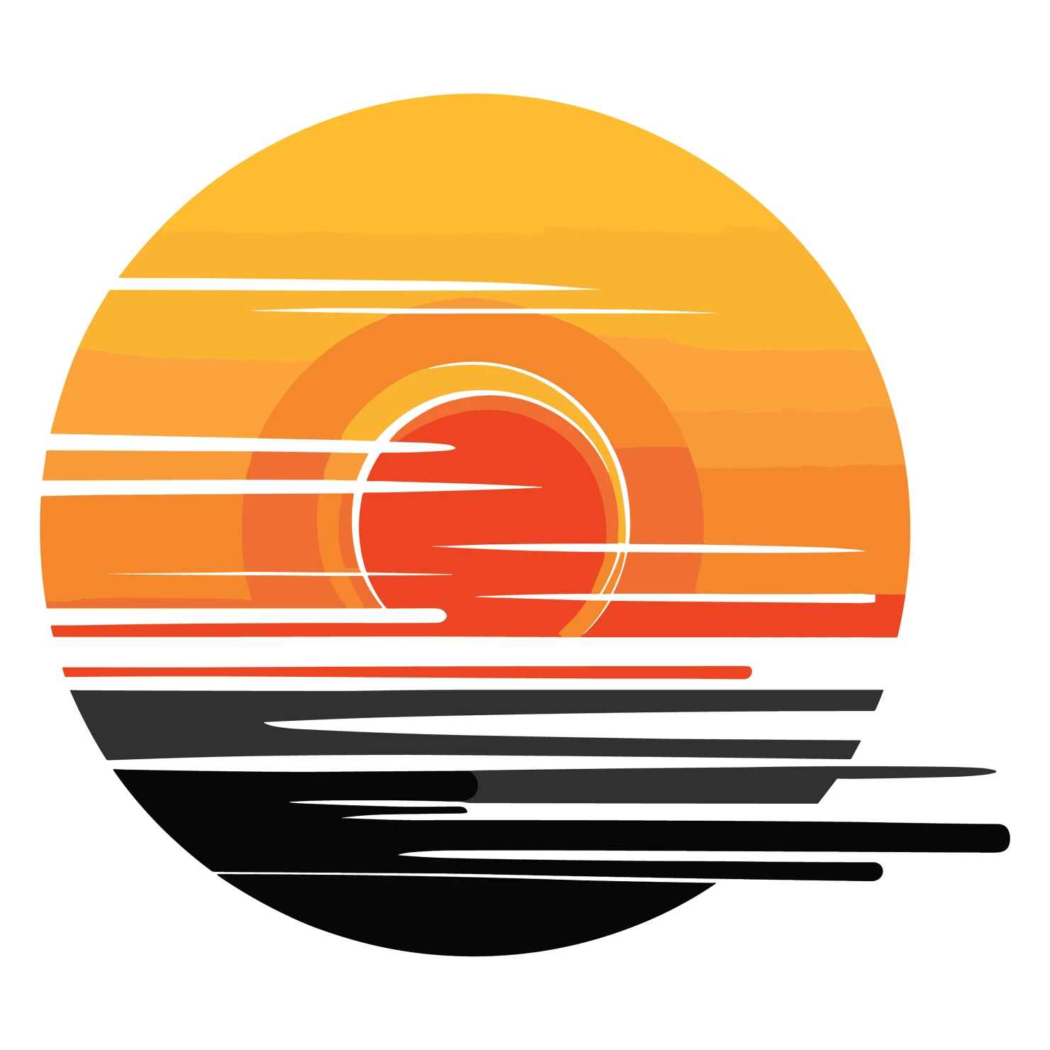 Sunset customizable clip art set design #36235