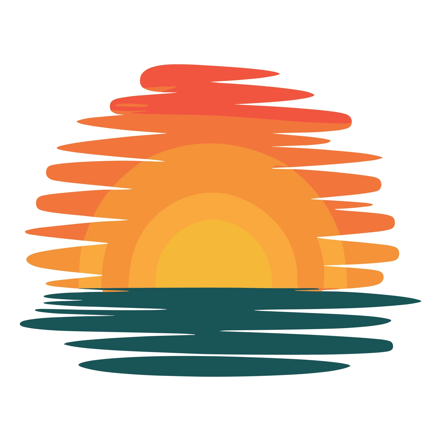 Sunset customizable clip art set design #36238
