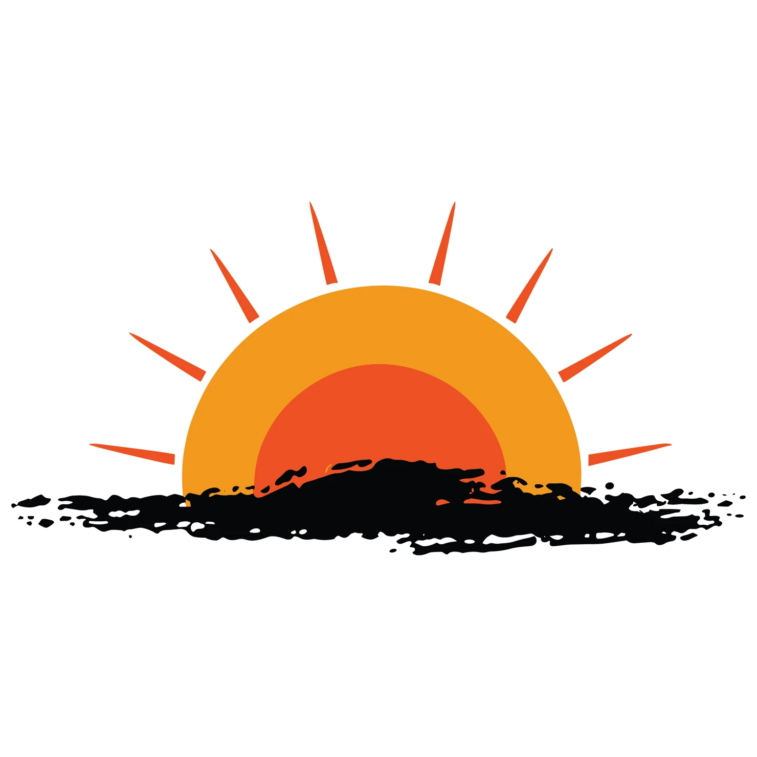 Sunset customizable clip art set design #36240