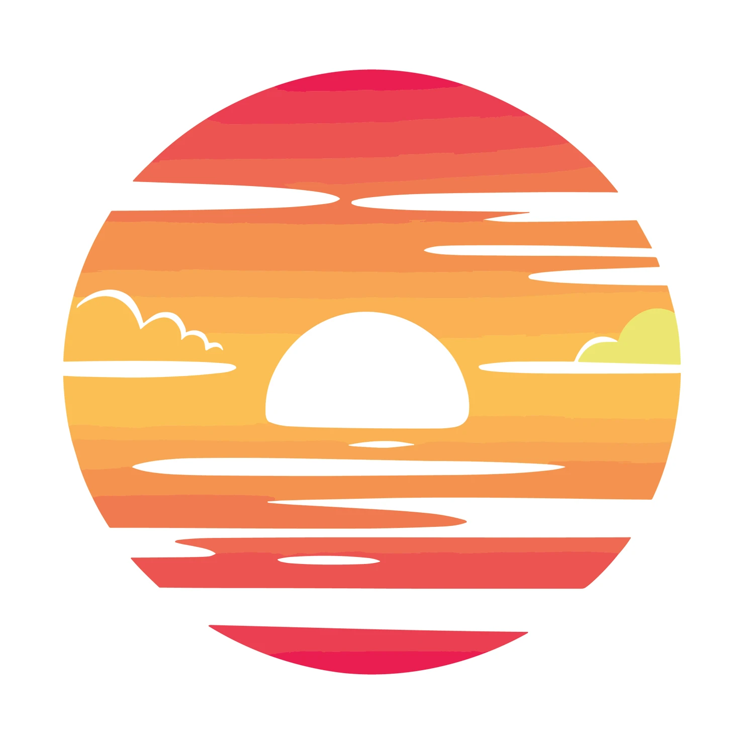 Sunset customizable clip art set design #36250