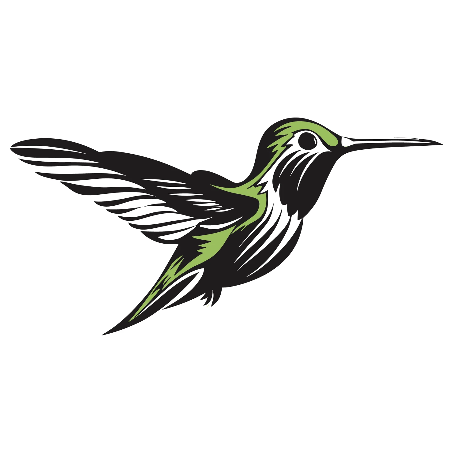 Humming bird customizable clip art design #36298