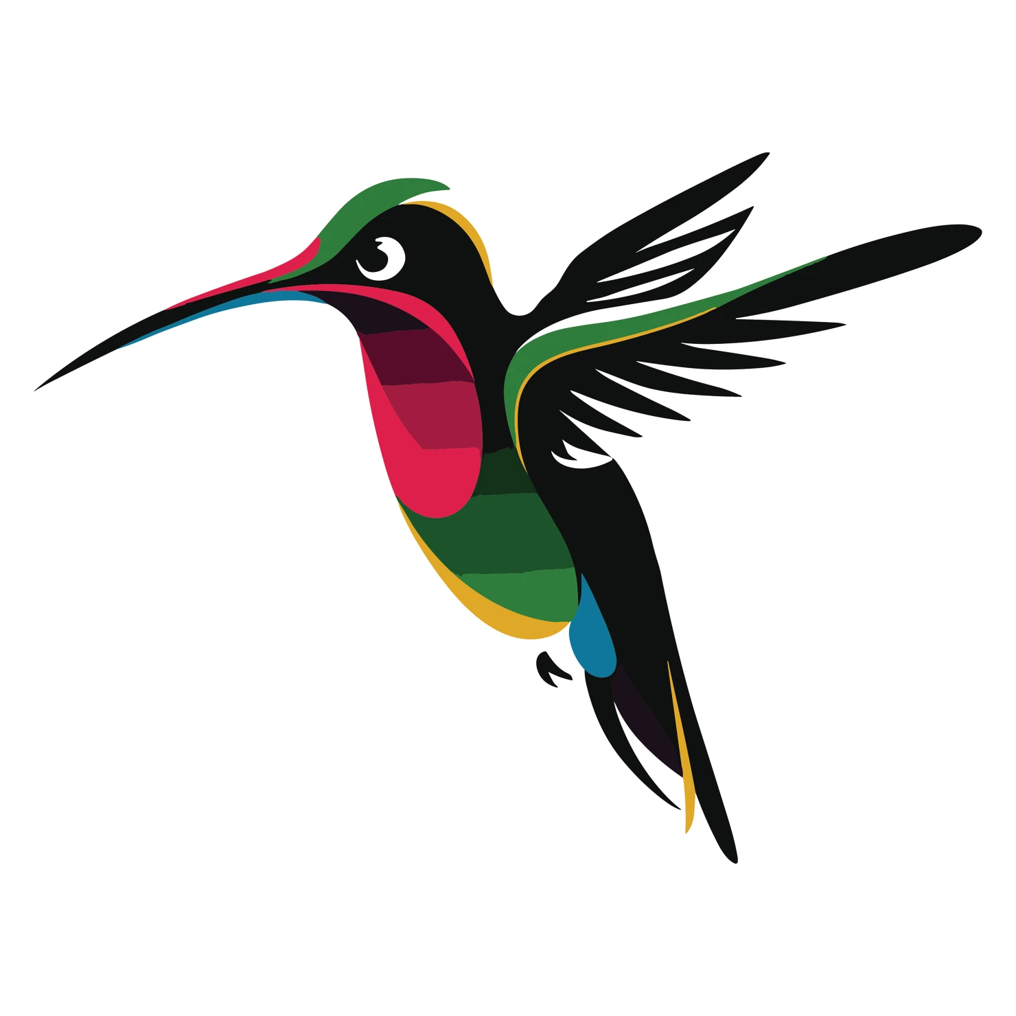 Humming bird customizable clip art design #36299