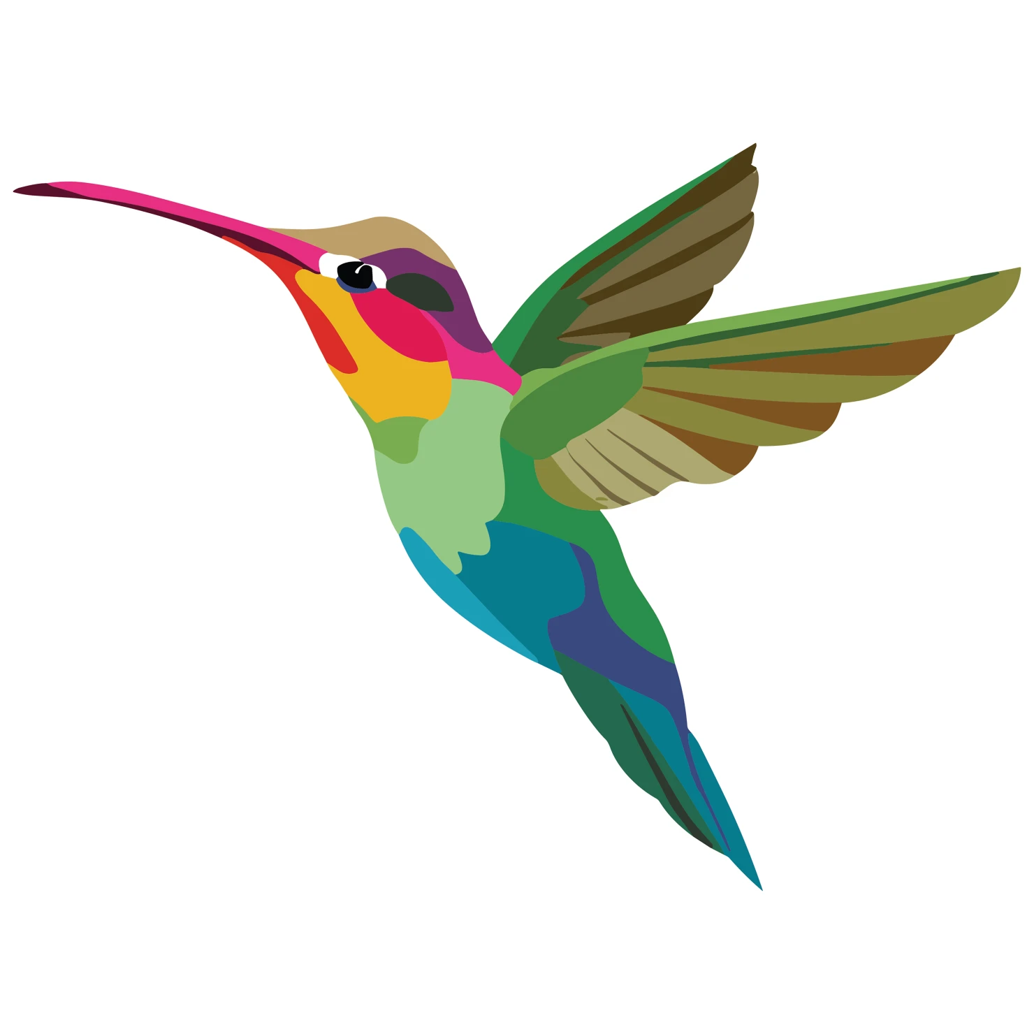 Humming bird customizable clip art design #36300