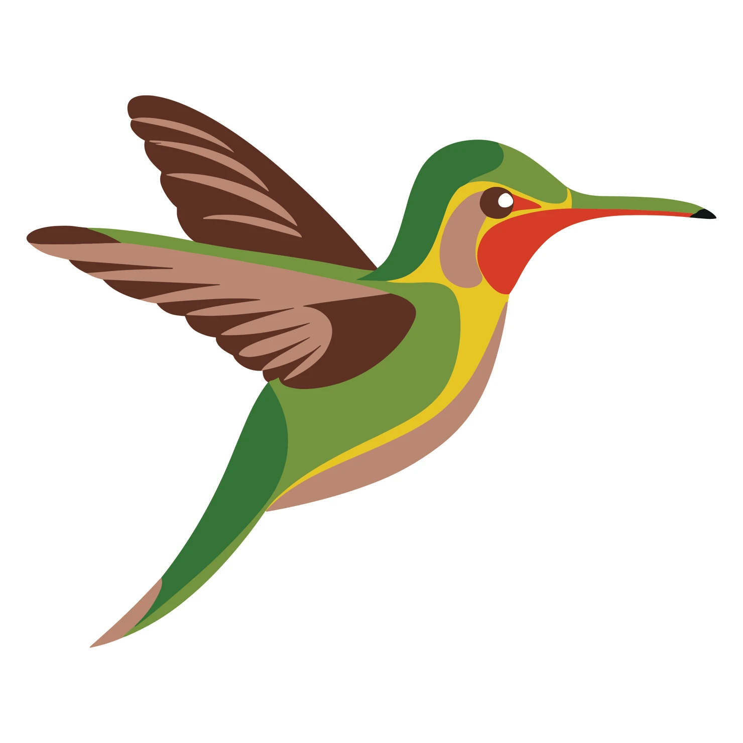 Humming bird customizable clip art design #36303
