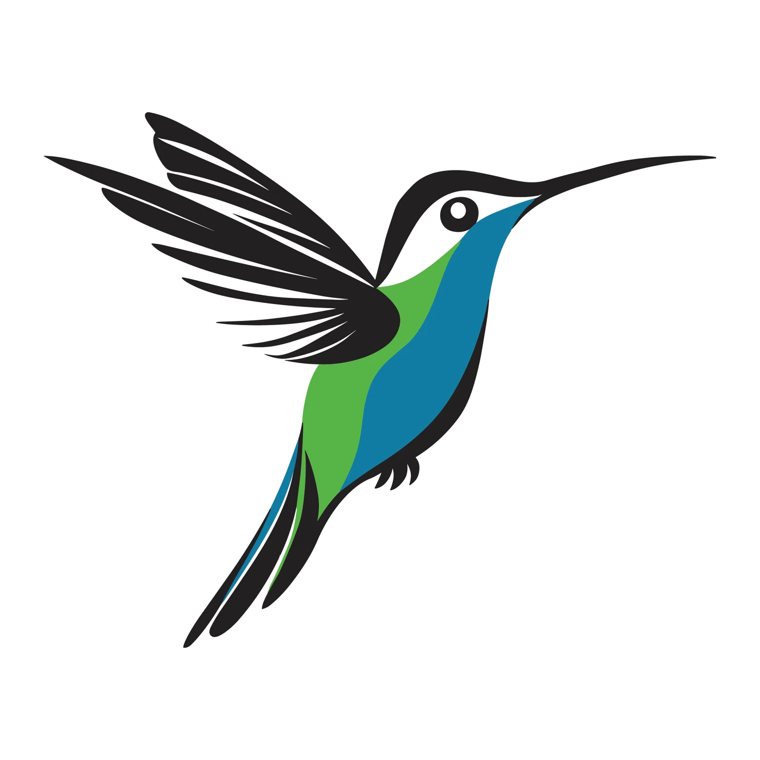 Humming bird customizable clip art design #36314