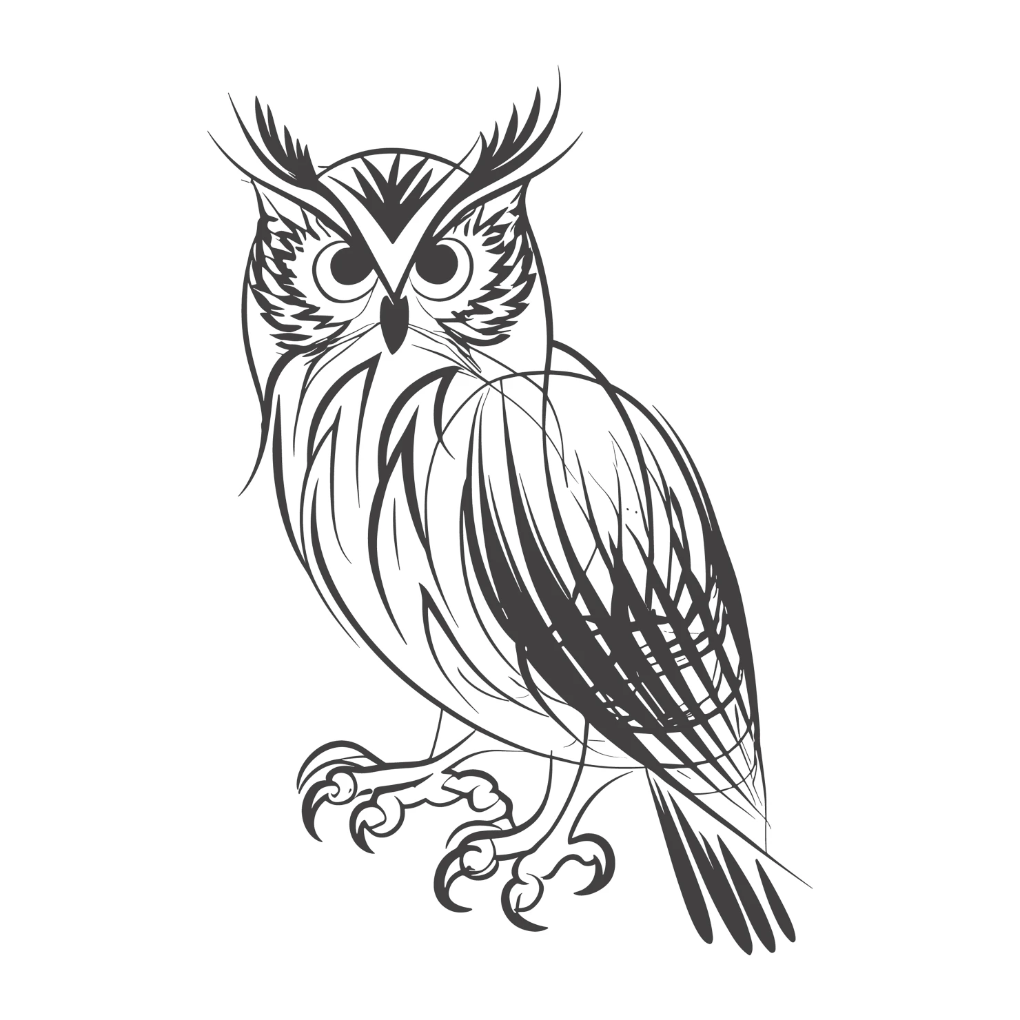 Owl customizable clip art design #36324