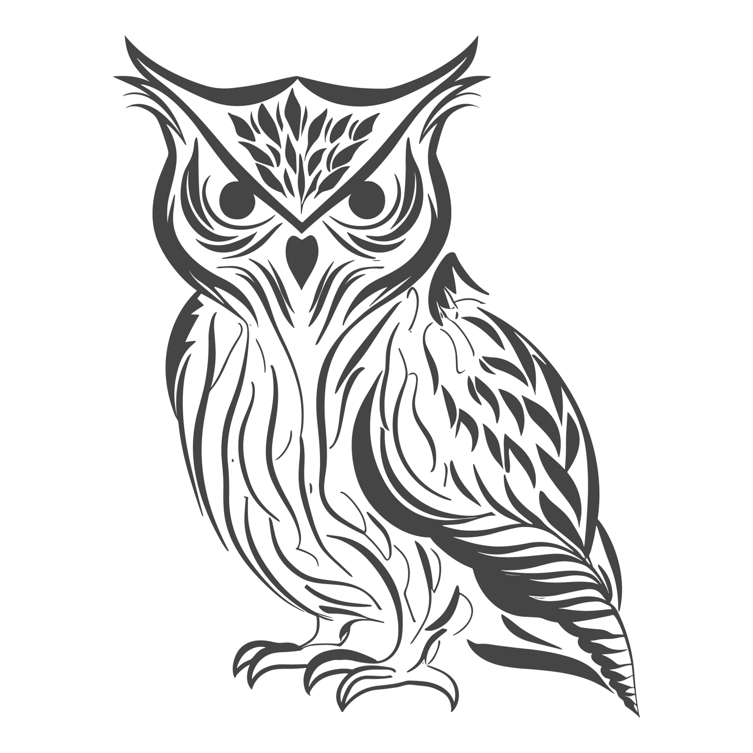 Owl customizable clip art design #36329