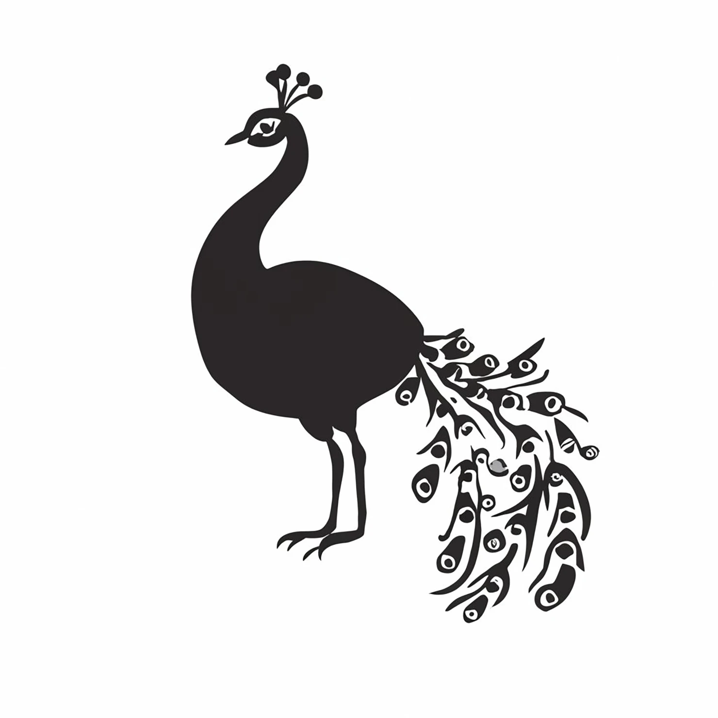 Peacock customizable silhouettes design #36345