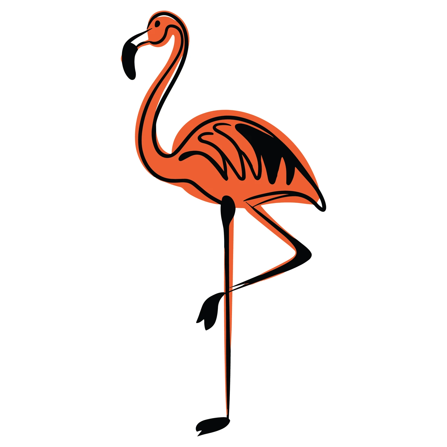 Flamingo customizable clip art design #36350
