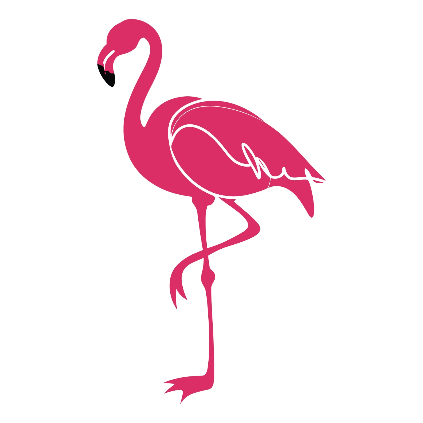 Flamingo customizable clip art design #36356