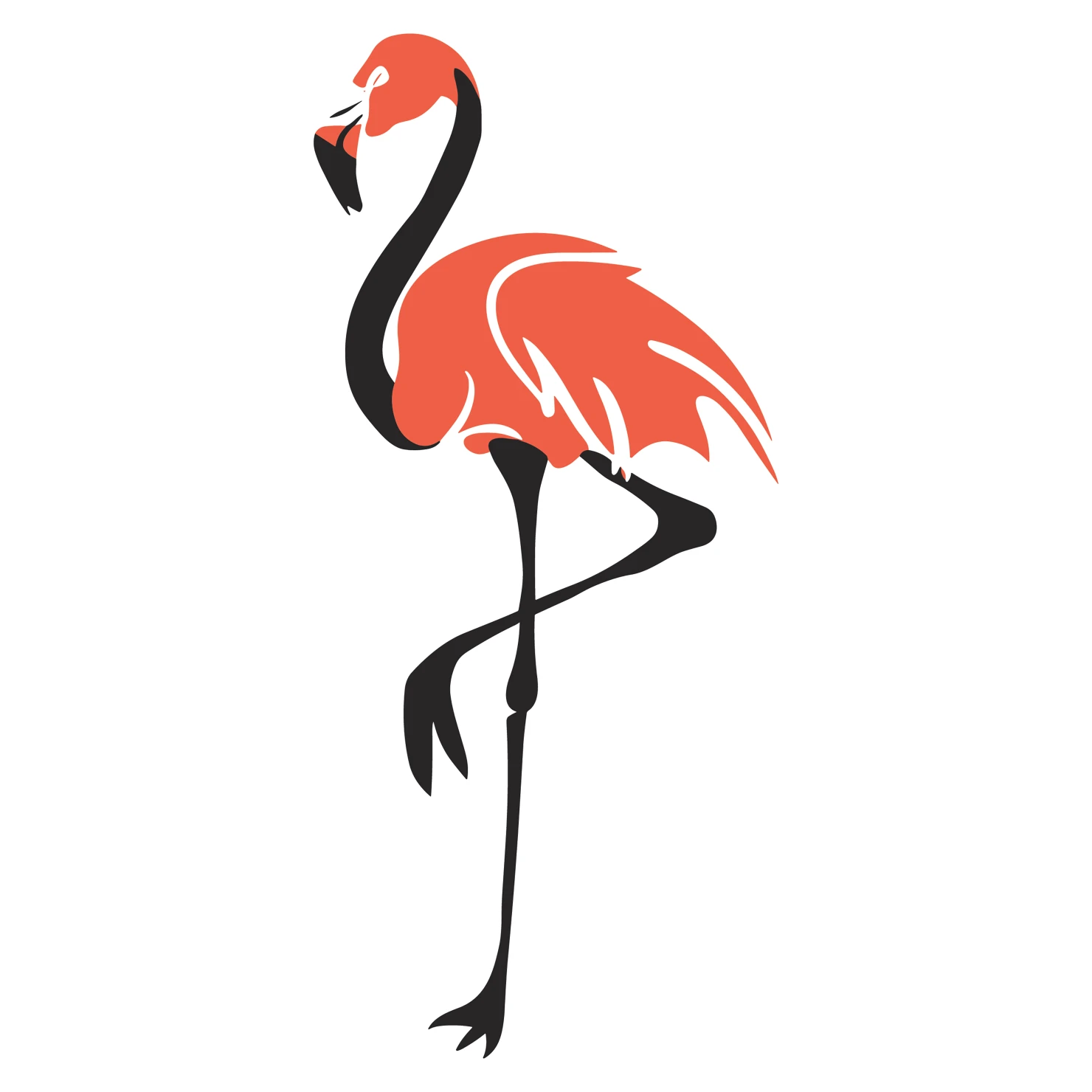 Flamingo customizable clip art design #36362