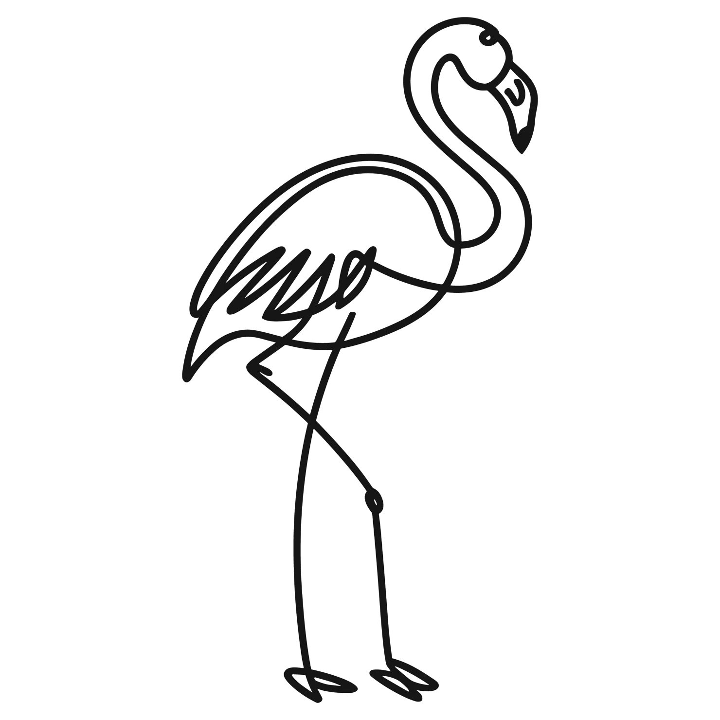 Flamingo customizable clip art design #36365