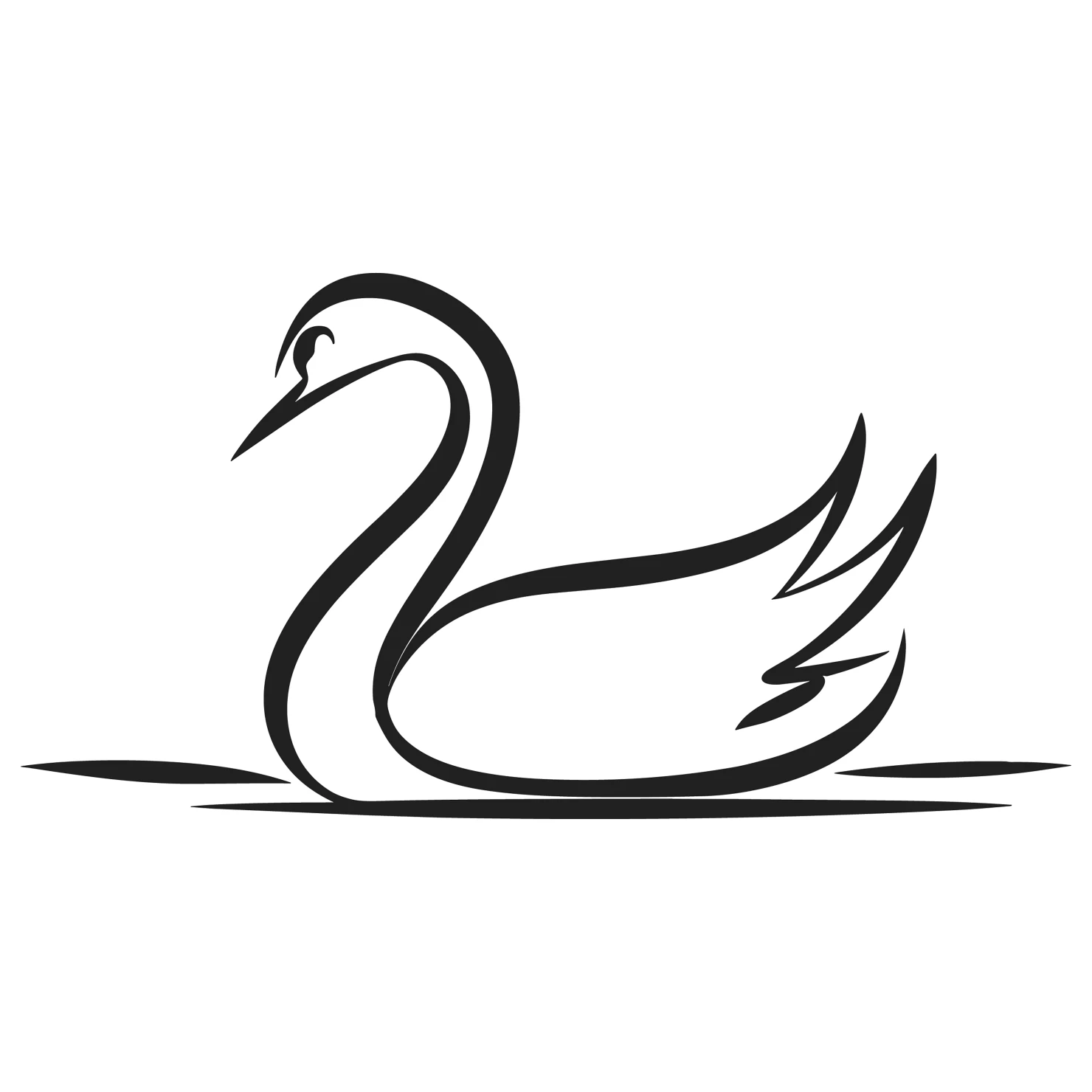 Swan customizable clip art design #36371