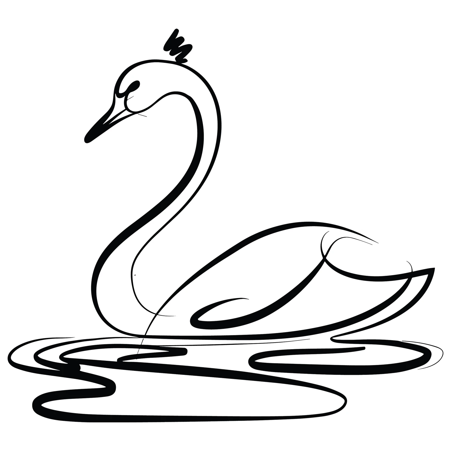 Swan customizable clip art design #36375