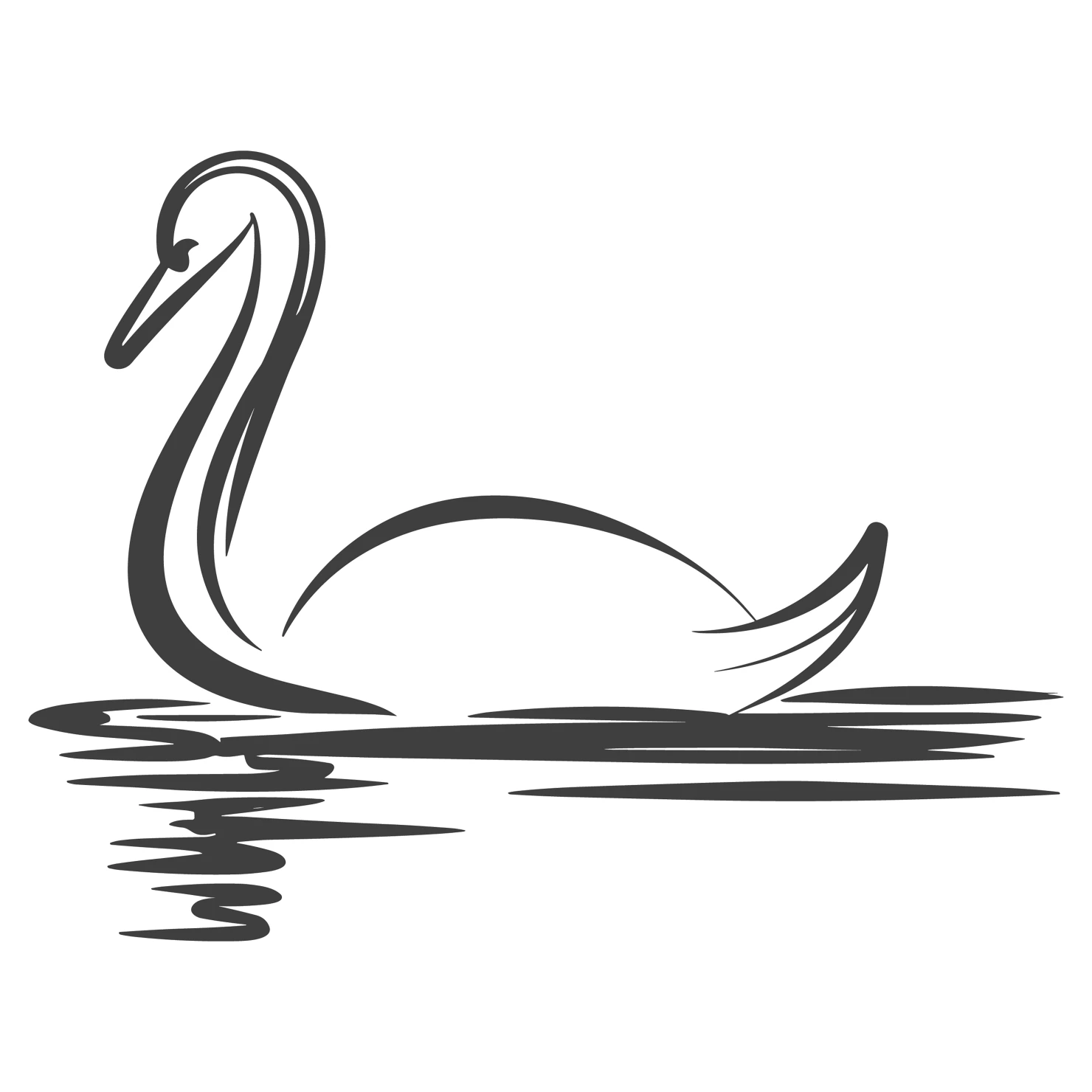 Swan customizable clip art design #36377