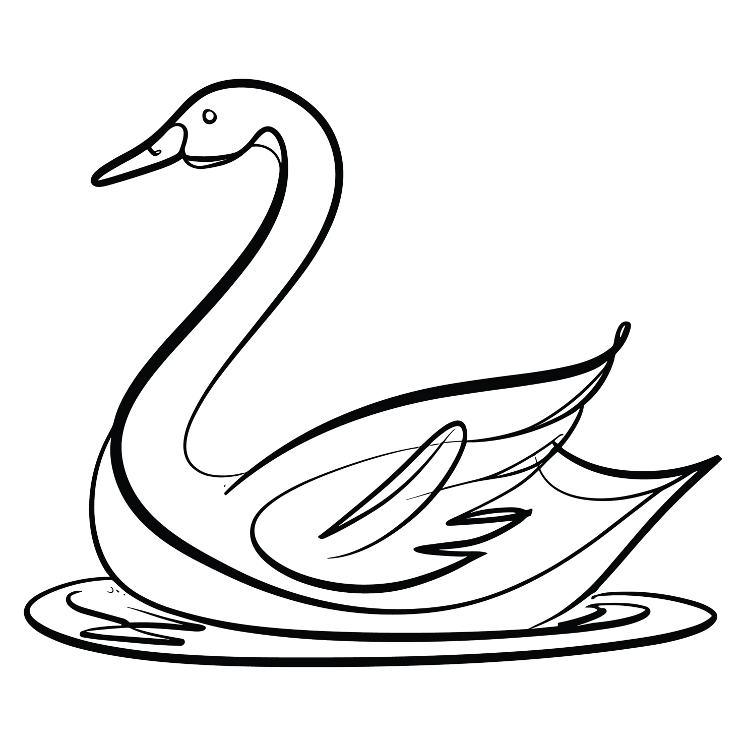 Swan customizable clip art design #36381