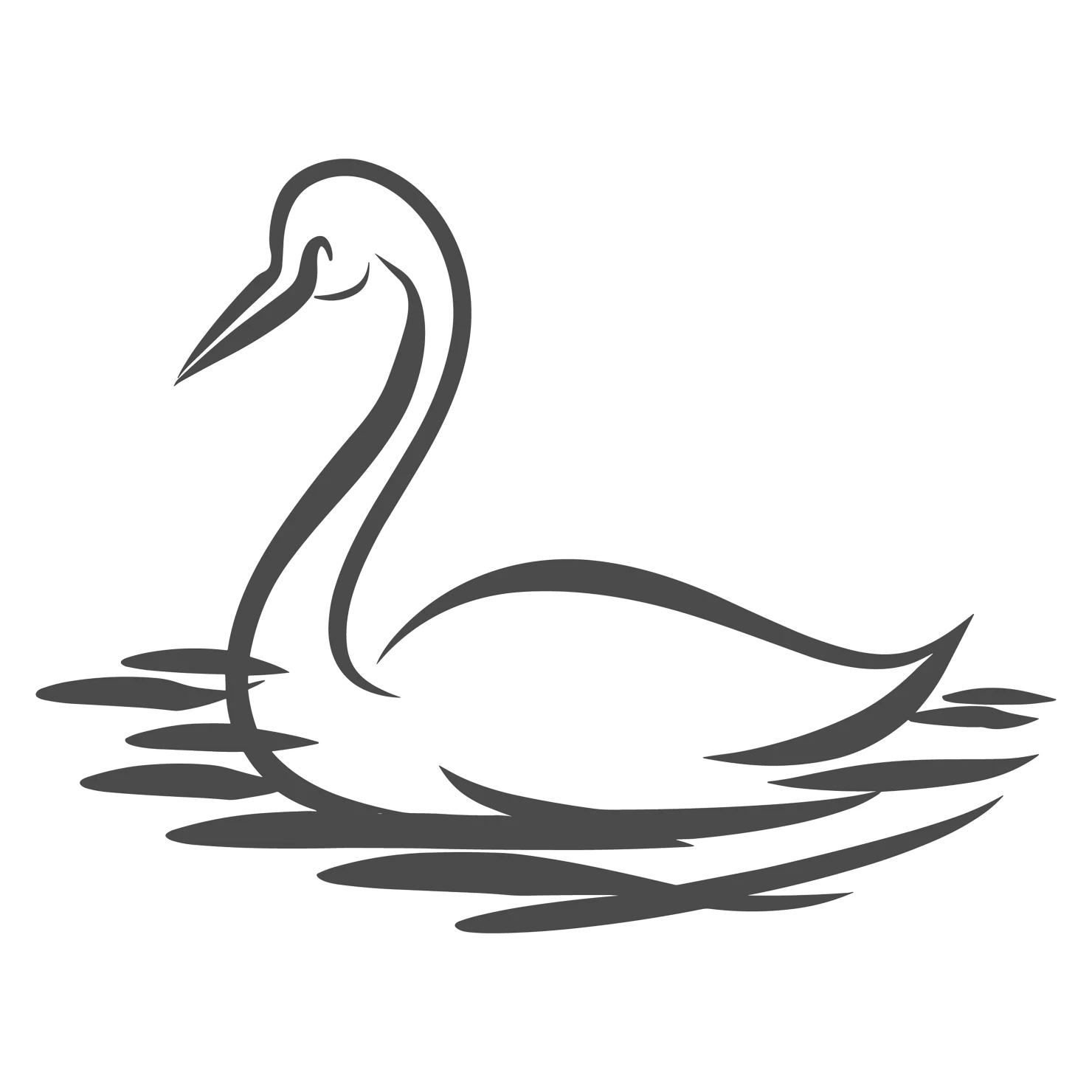 Swan customizable clip art design #36384