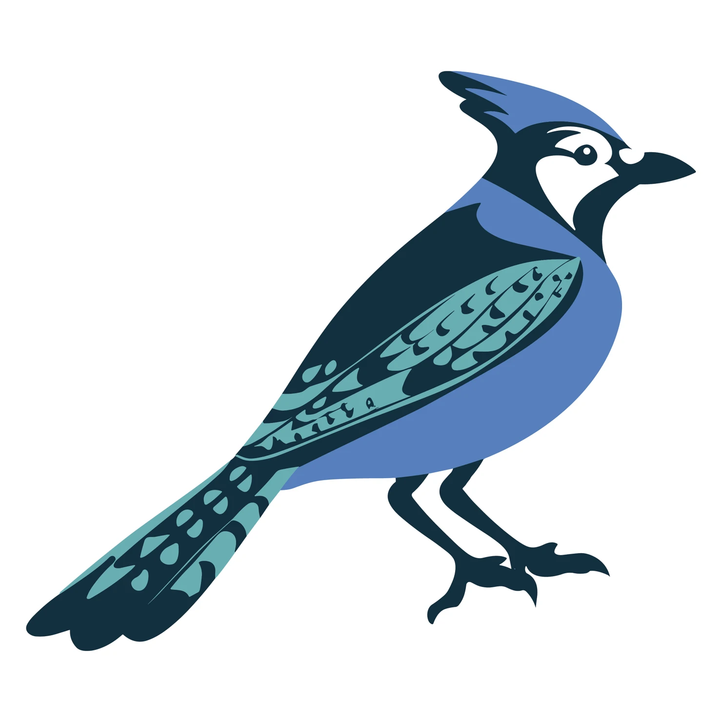 Blue jay customizable clip art design #36390