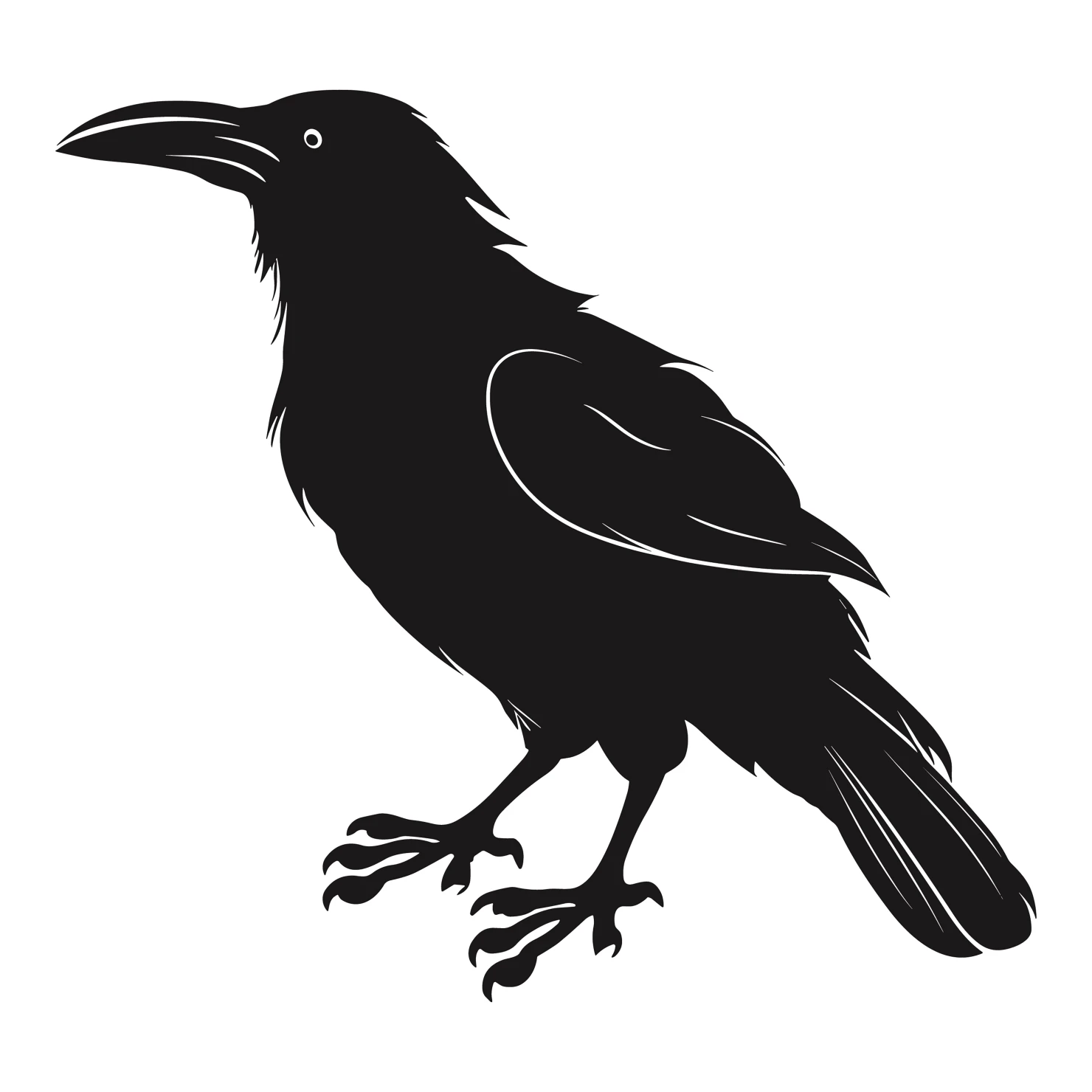 Crow customizable silhouettes design #36408