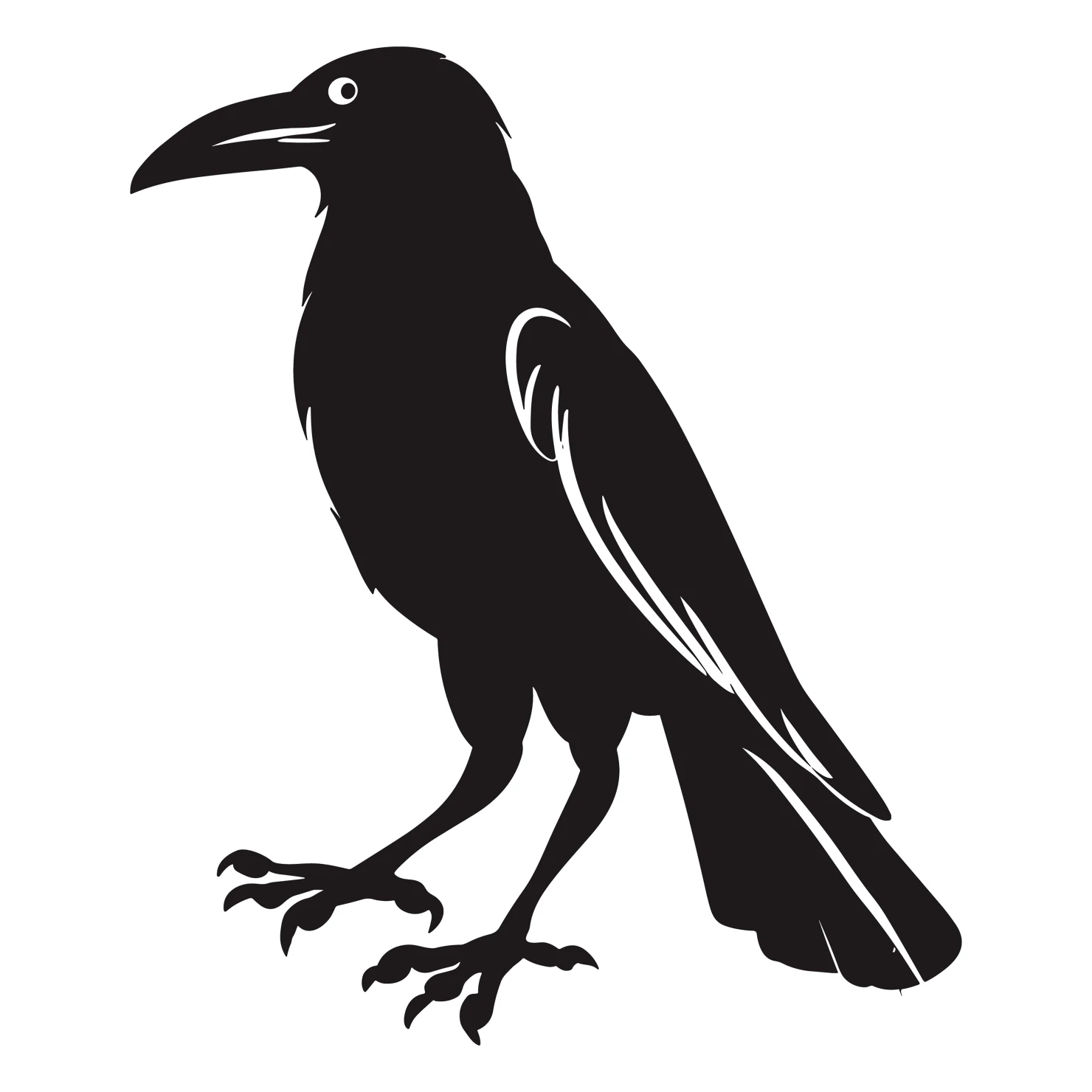 Crow customizable silhouettes design #36409