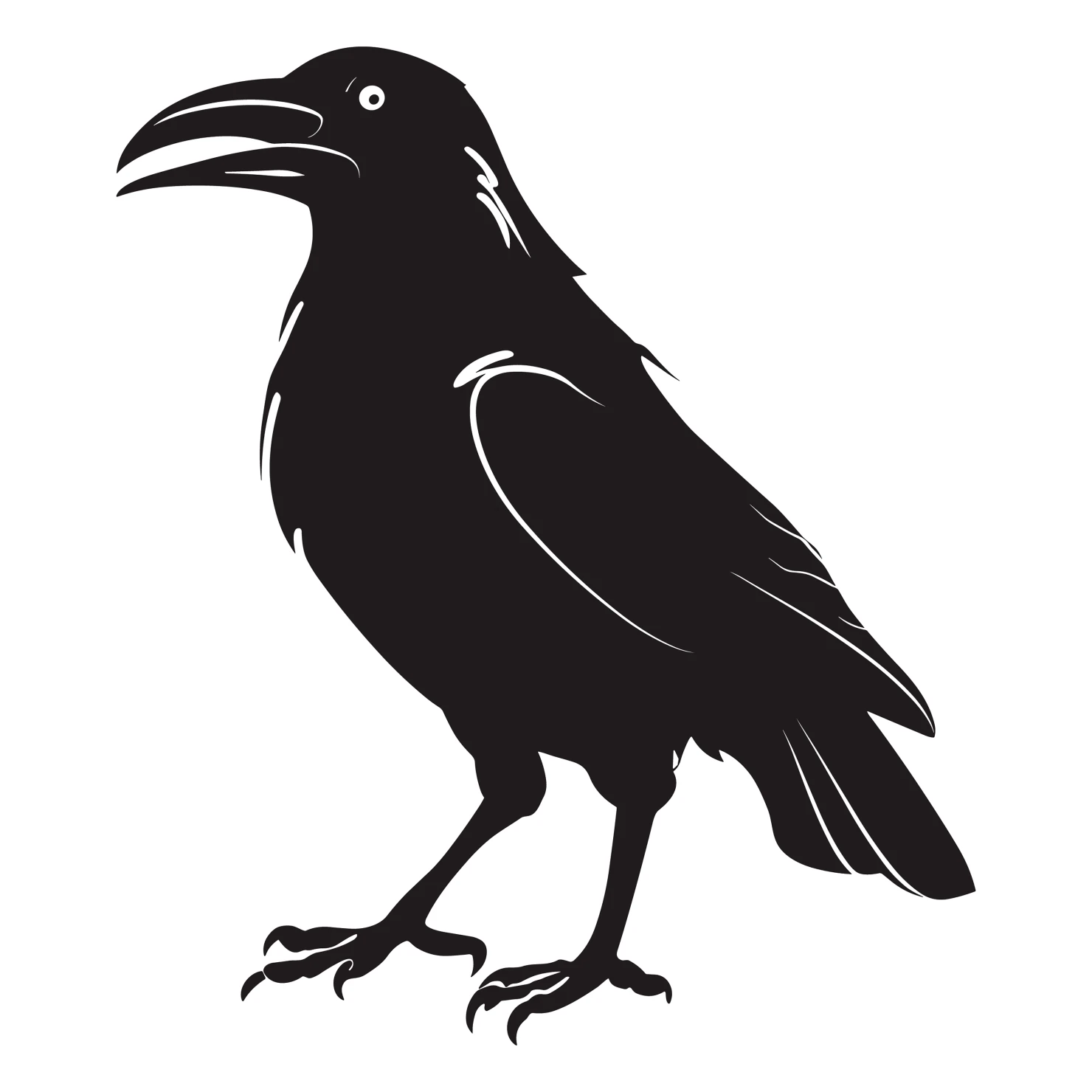 Crow customizable silhouettes design #36417